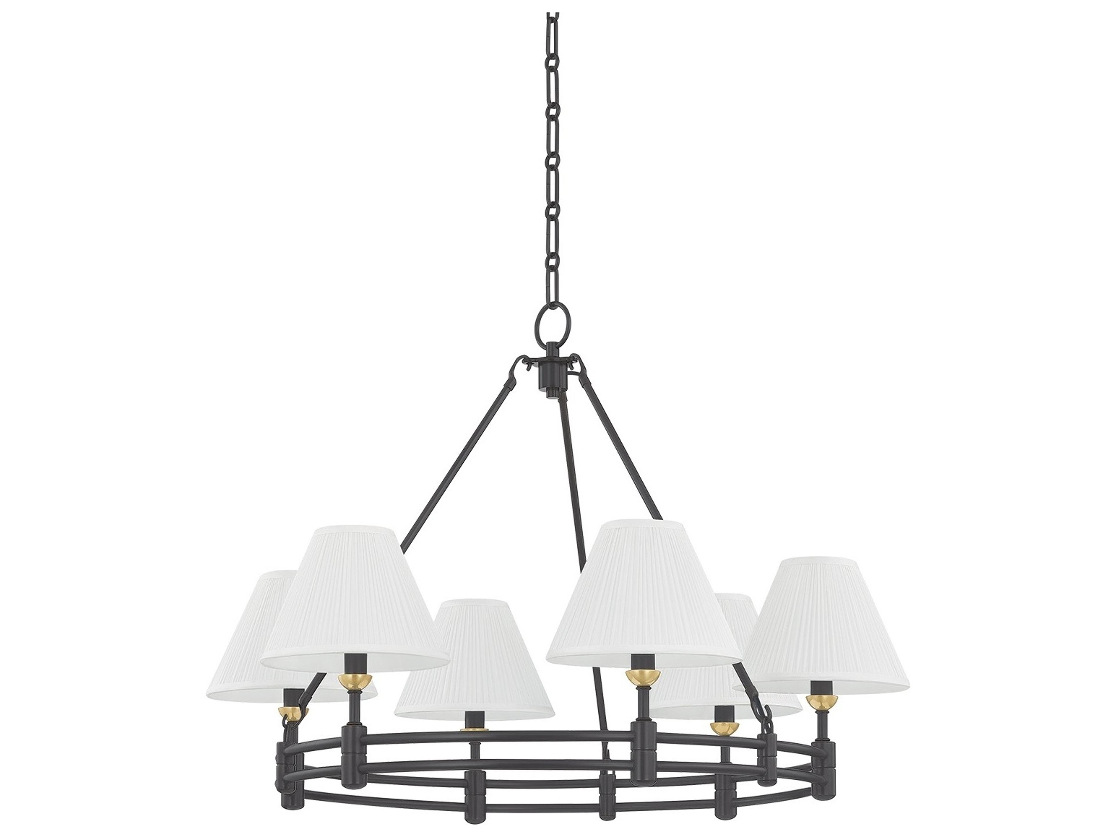 Howard 6-Light Aged Brass Distressed Bronze Candelabra Chandelier