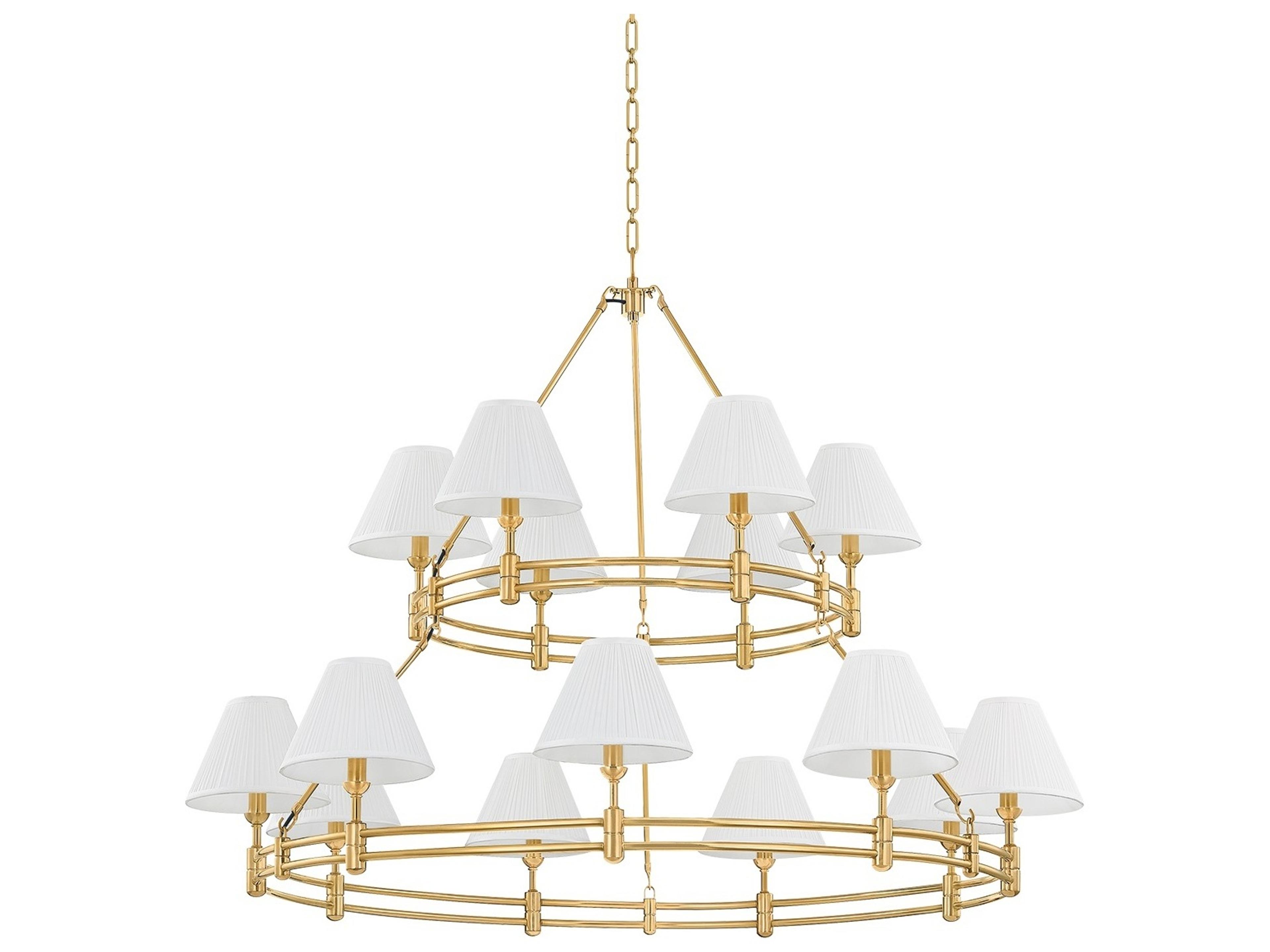 Howard 15-Light Aged Brass Candelabra Chandelier
