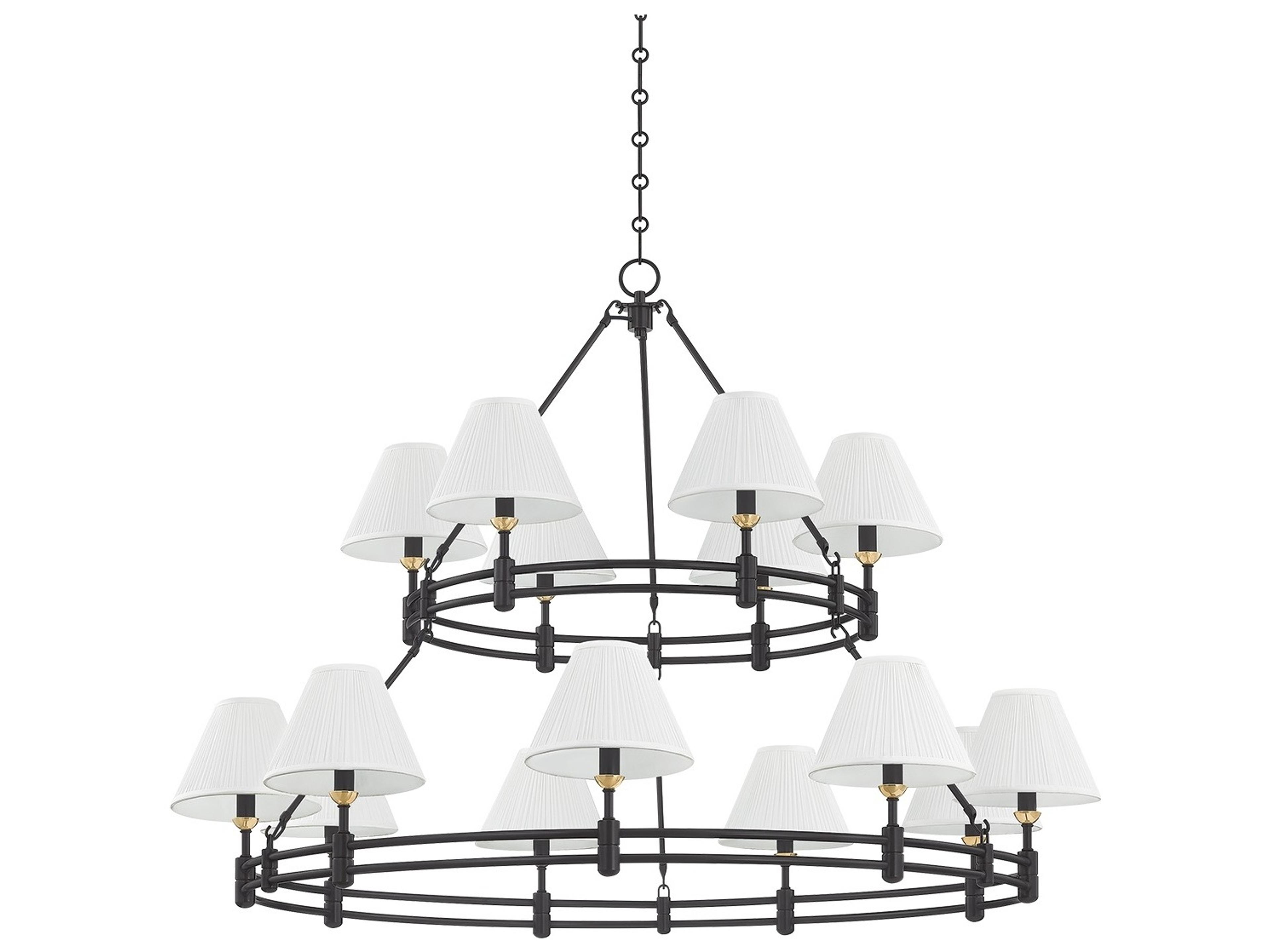 Howard 15-Light Aged Brass Distressed Bronze Candelabra Chandelier