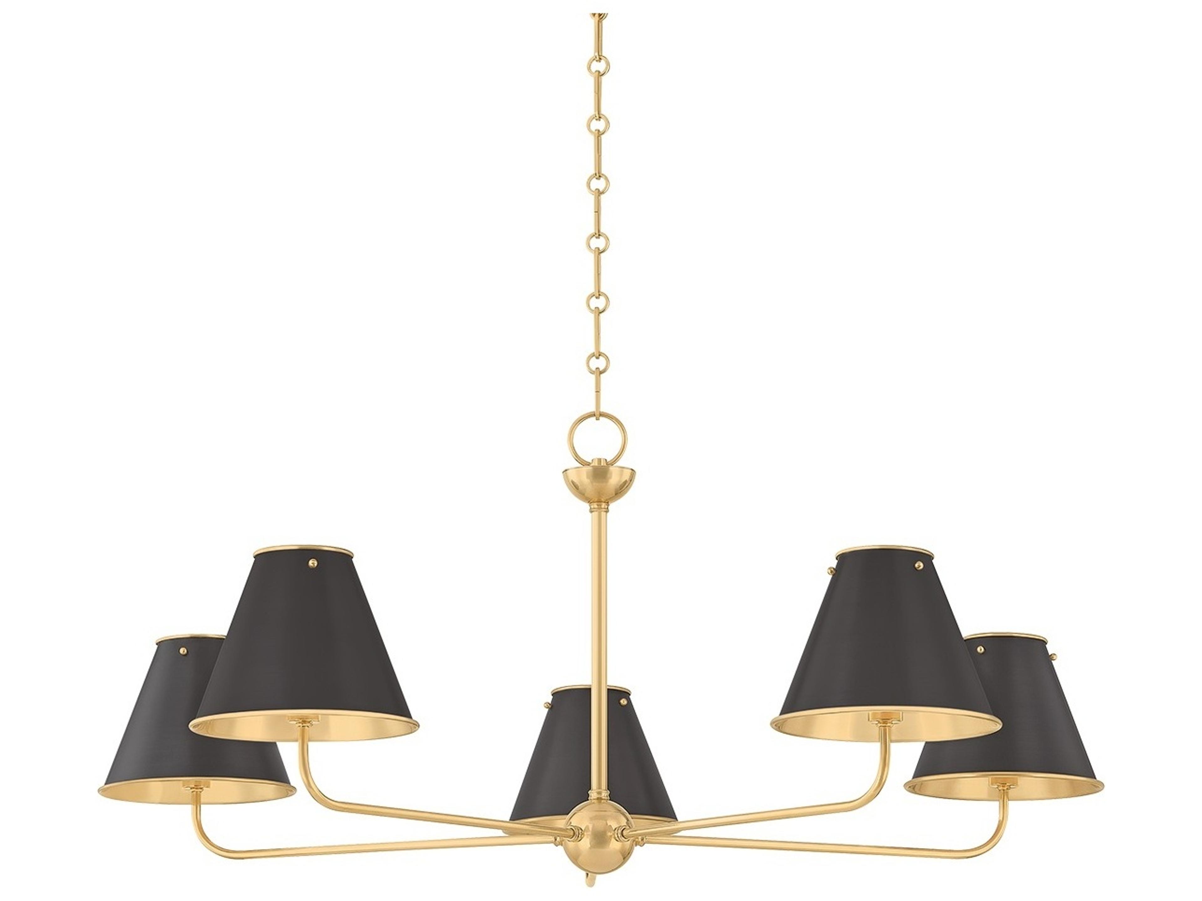 Burghley 5-Light Aged Brass Distressed Bronze Chandelier