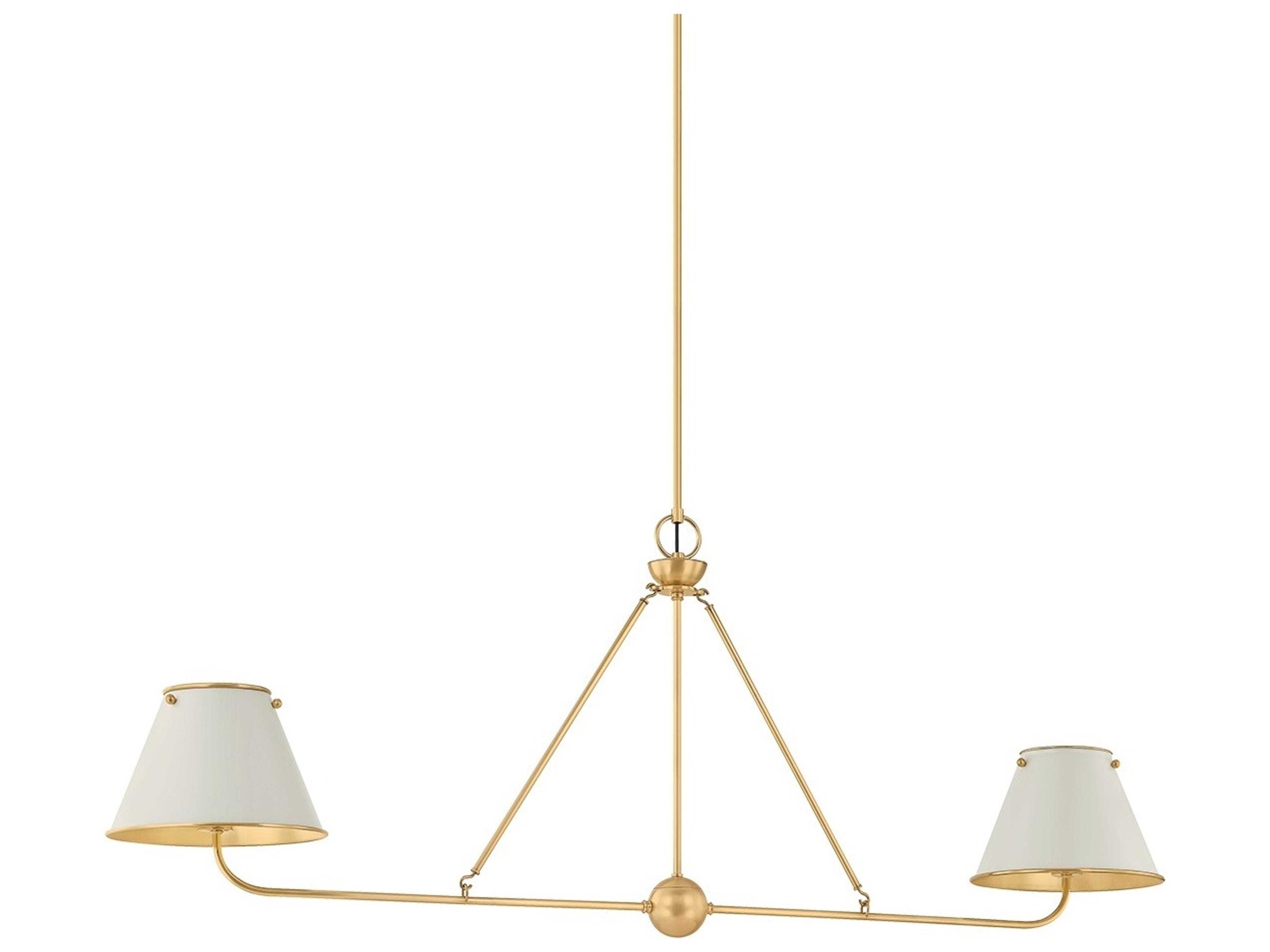 Burghley 2-Light White Linear Island Pendant