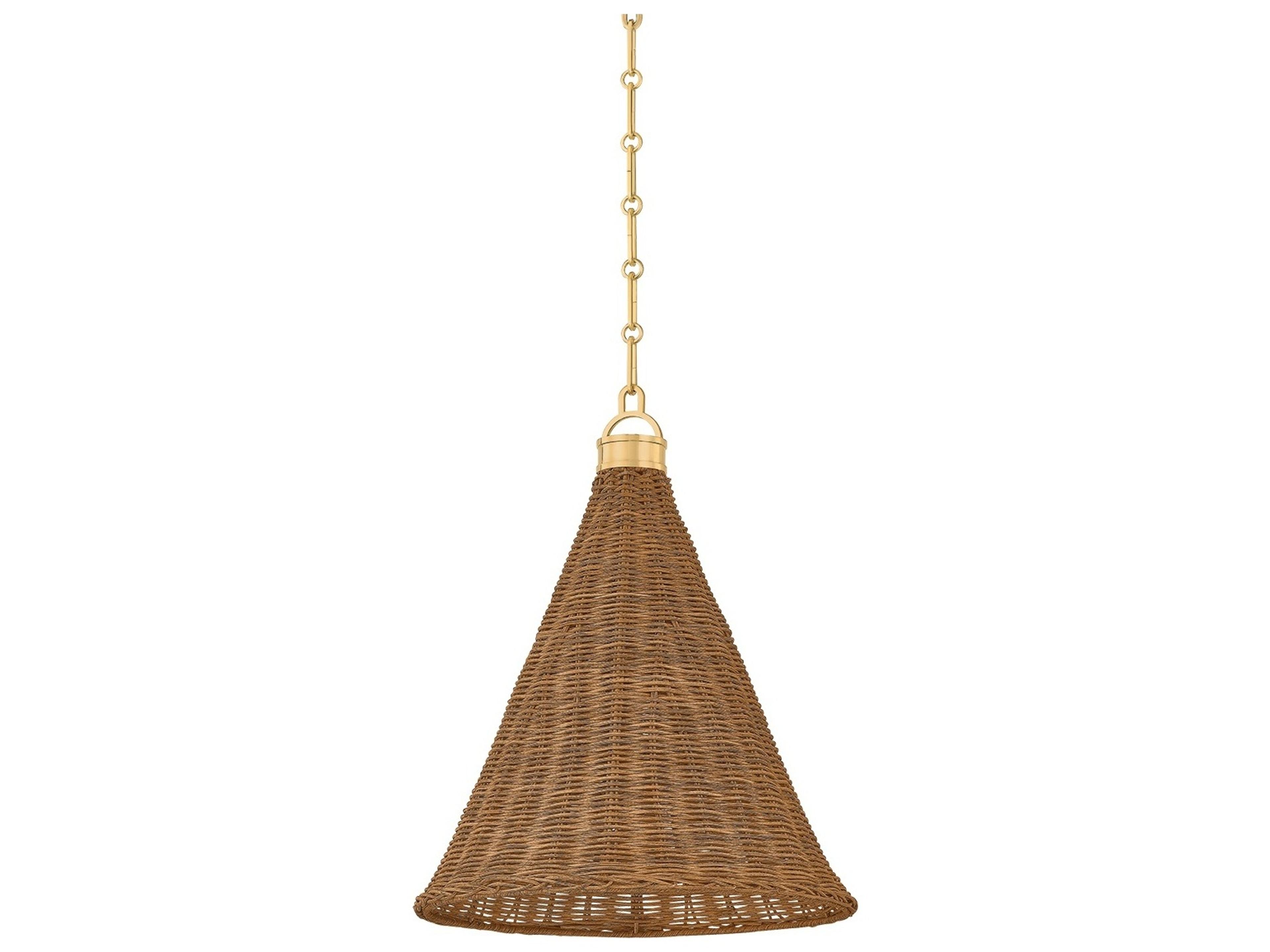 Kensington 1-Light Aged Brass Pendant