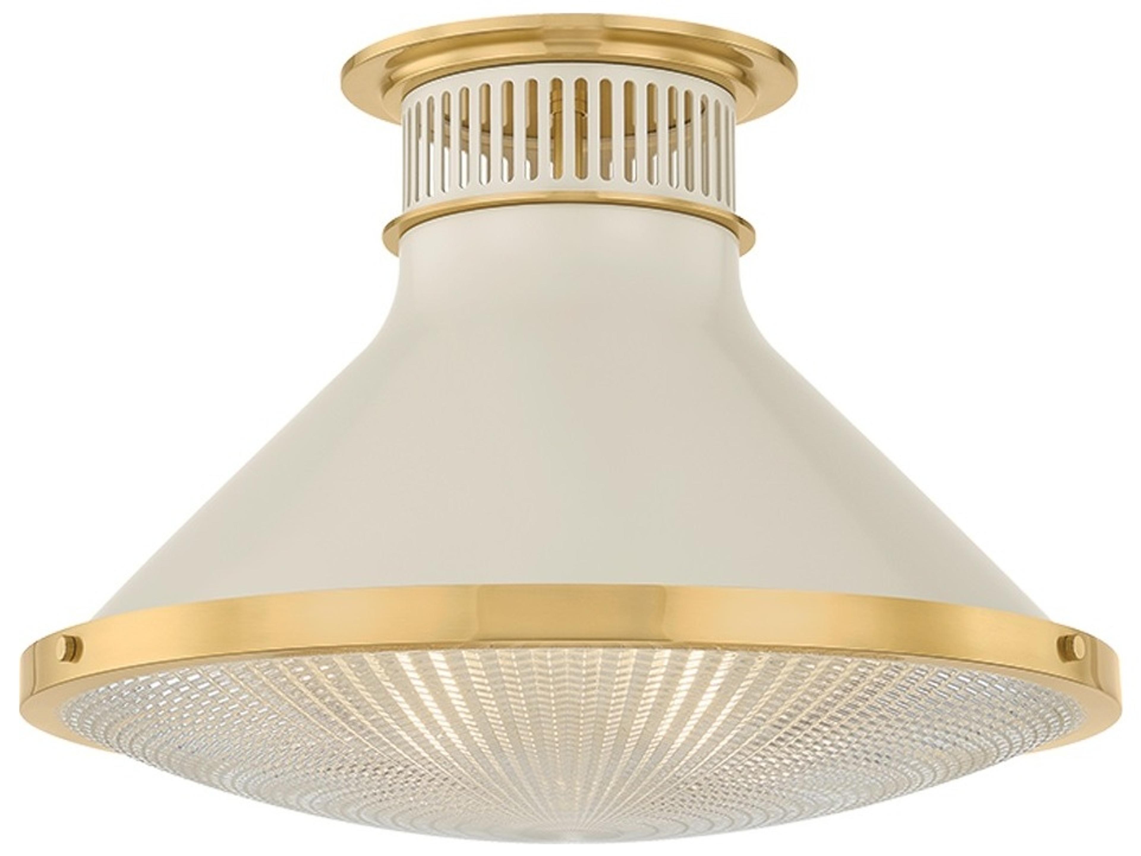 Highclere 1-Light Off White Flush Mount