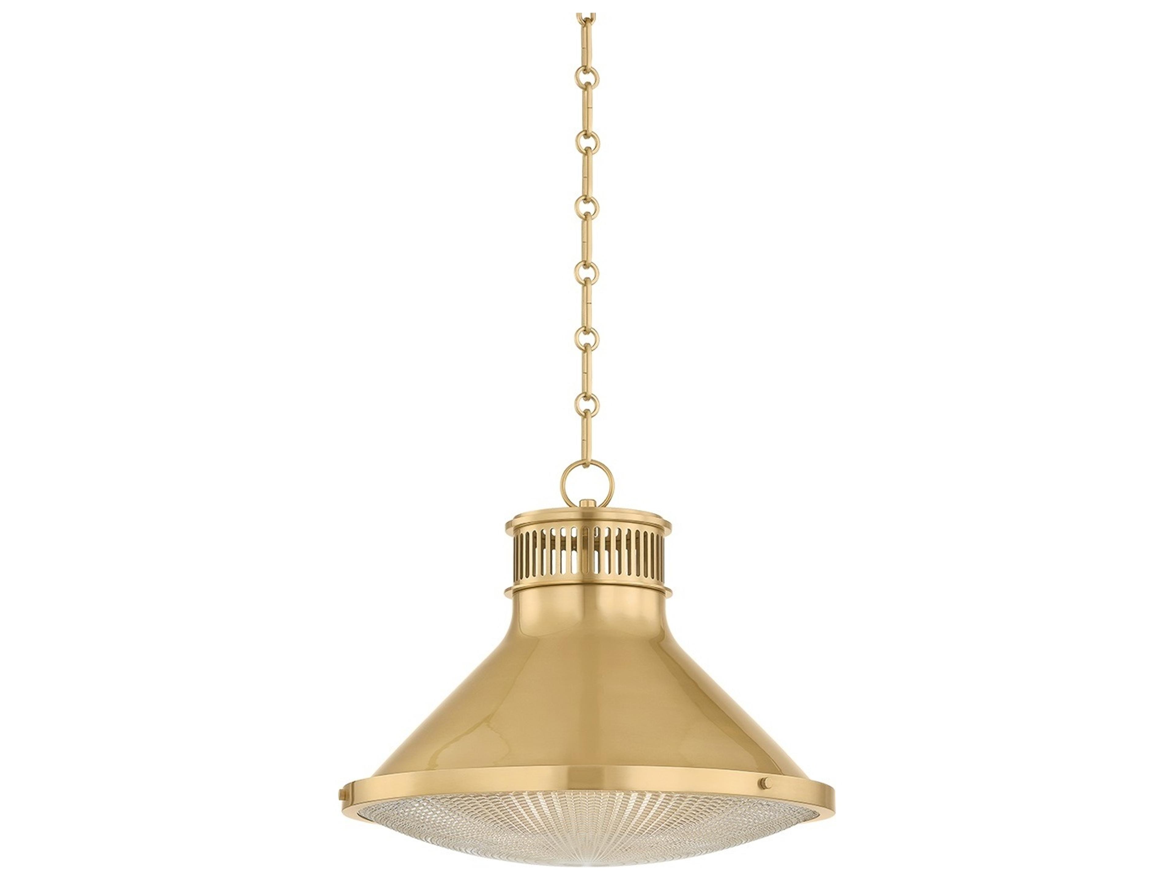 Highclere 1-Light Aged Brass Pendant