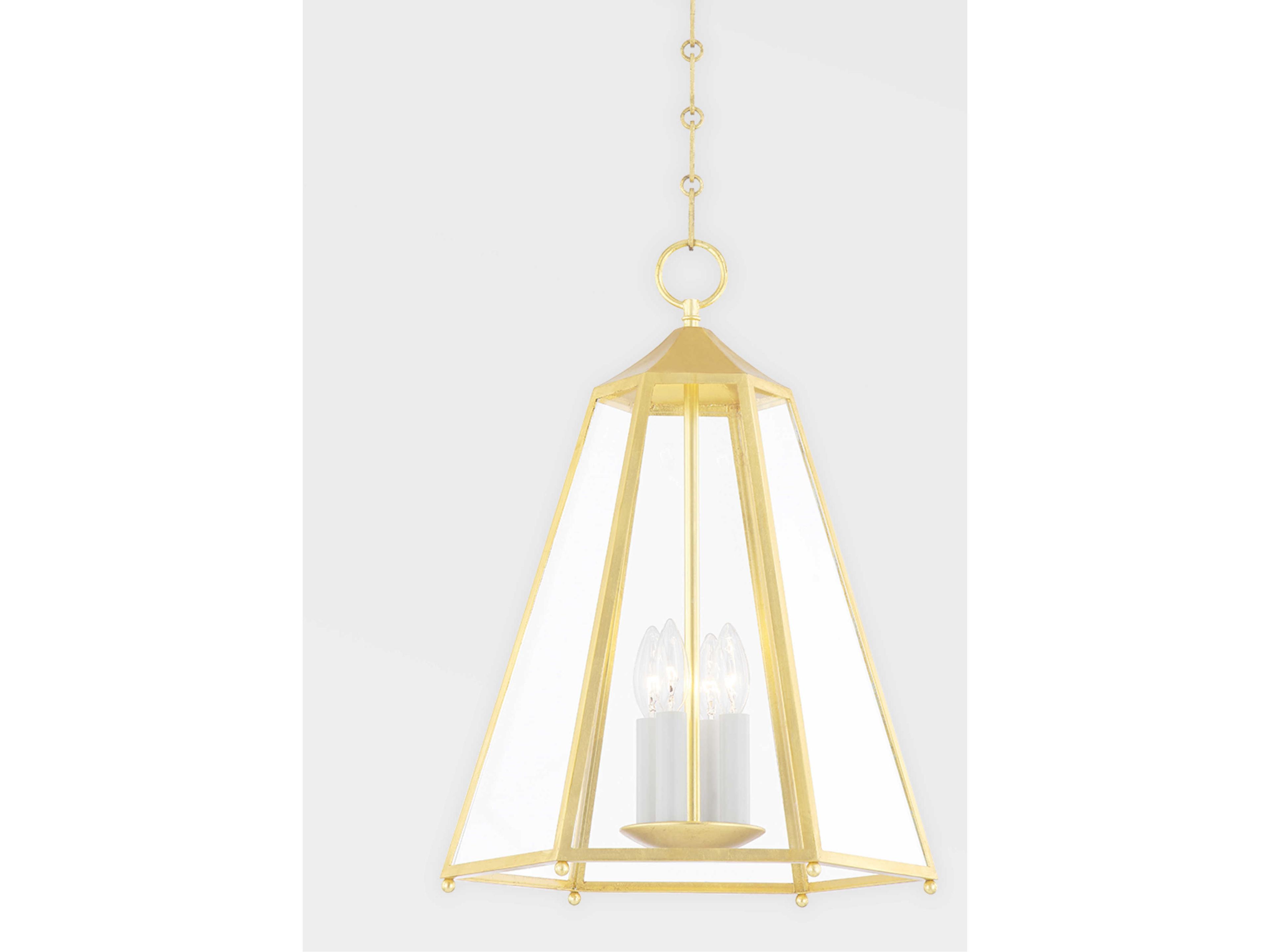 Hudson Valley Nottingham 4-Light Gold Leaf Pendant