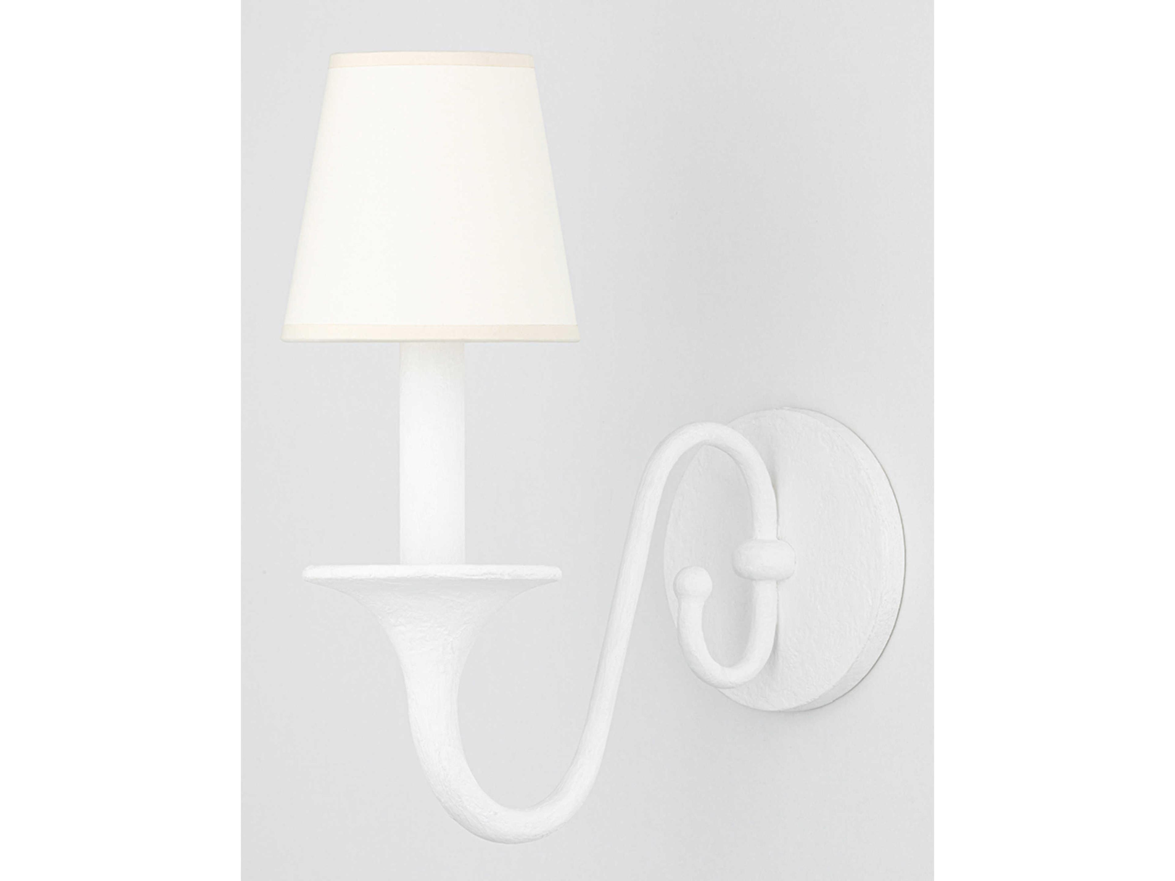 Hudson Valley Windsor 1-Light White Plaster Wall Sconce