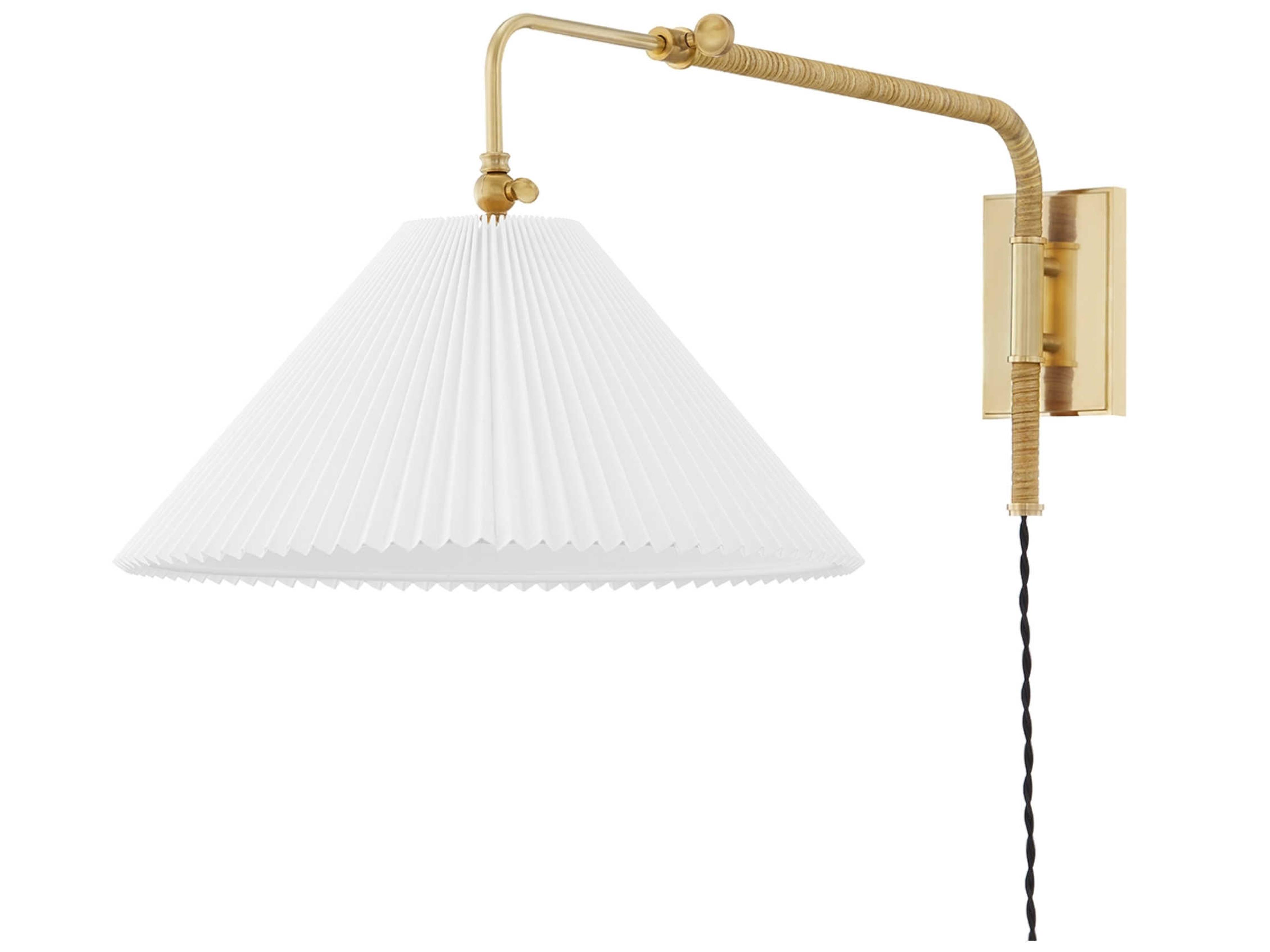 Dorset 1-Light Aged Brass Opal Shiny Glass Wall Sconce