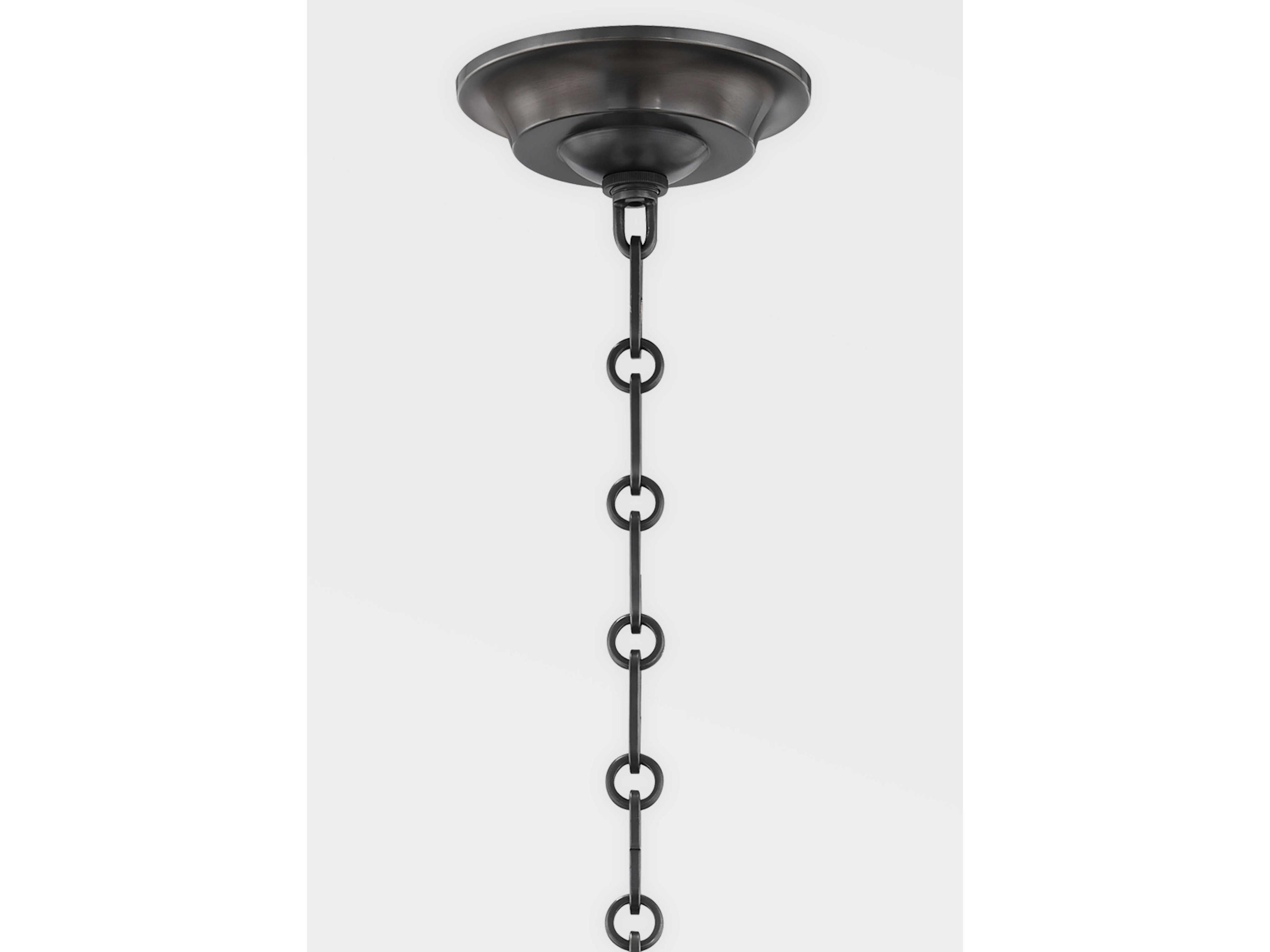 Hudson Valley Sphere 1-Light Distressed Bronze Clear Glass Globe Pendant