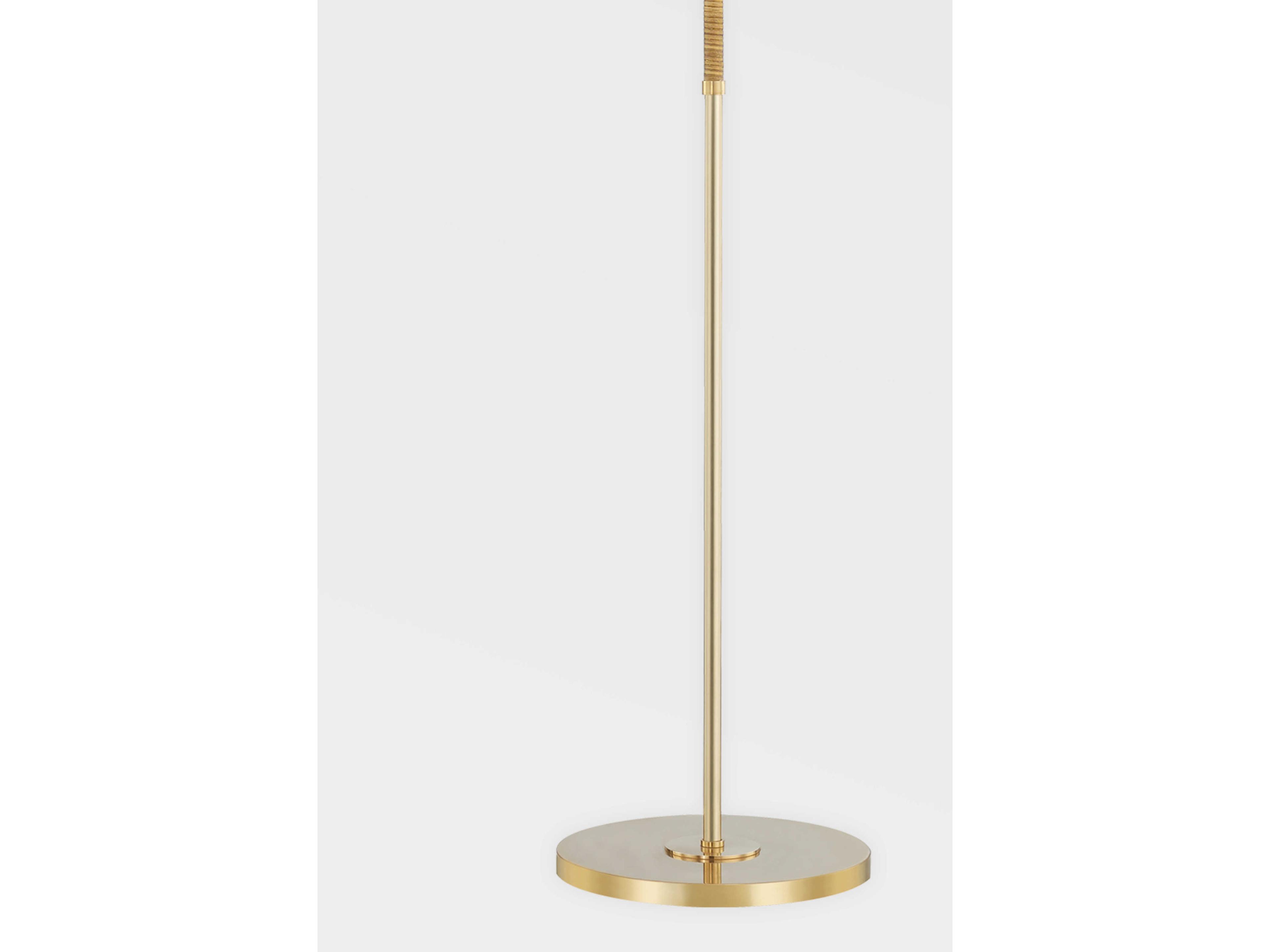 Hudson Valley Dorset Aged Brass Cream Floor Lamp