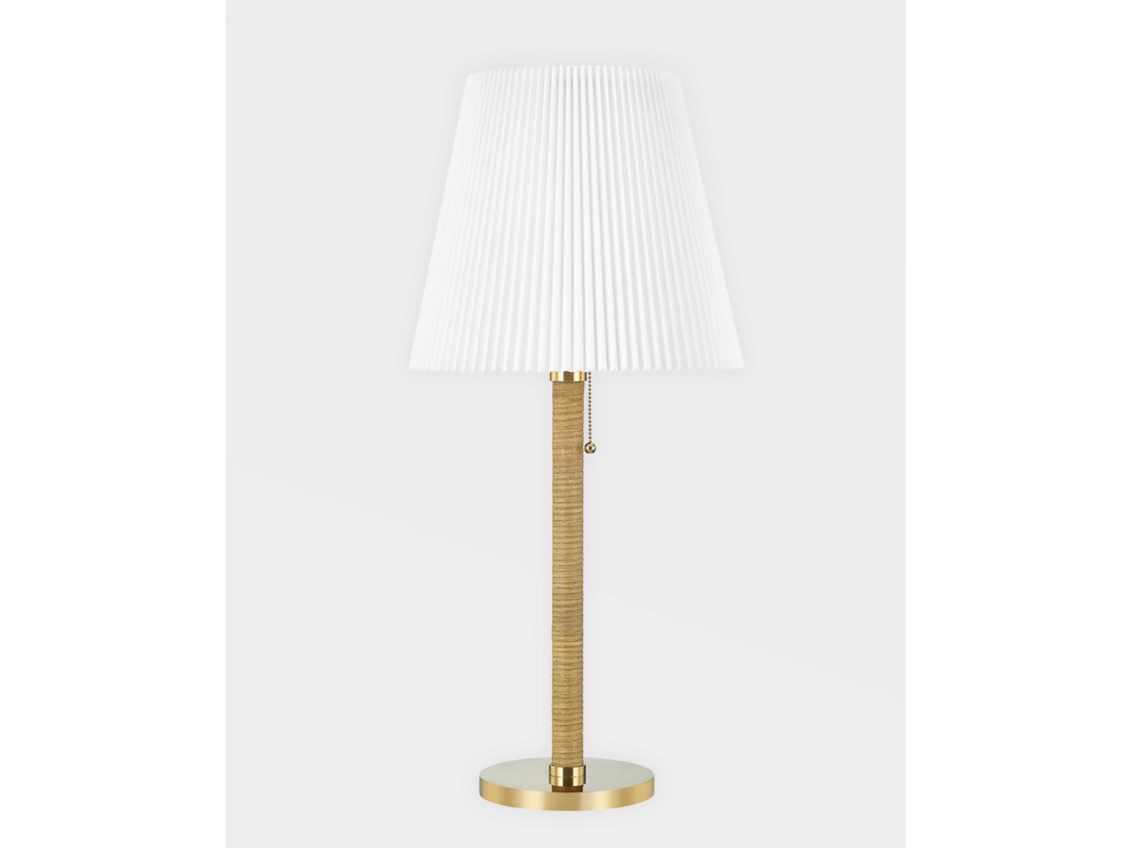 Hudson Valley Dorset Aged Brass Cream Buffet Lamp