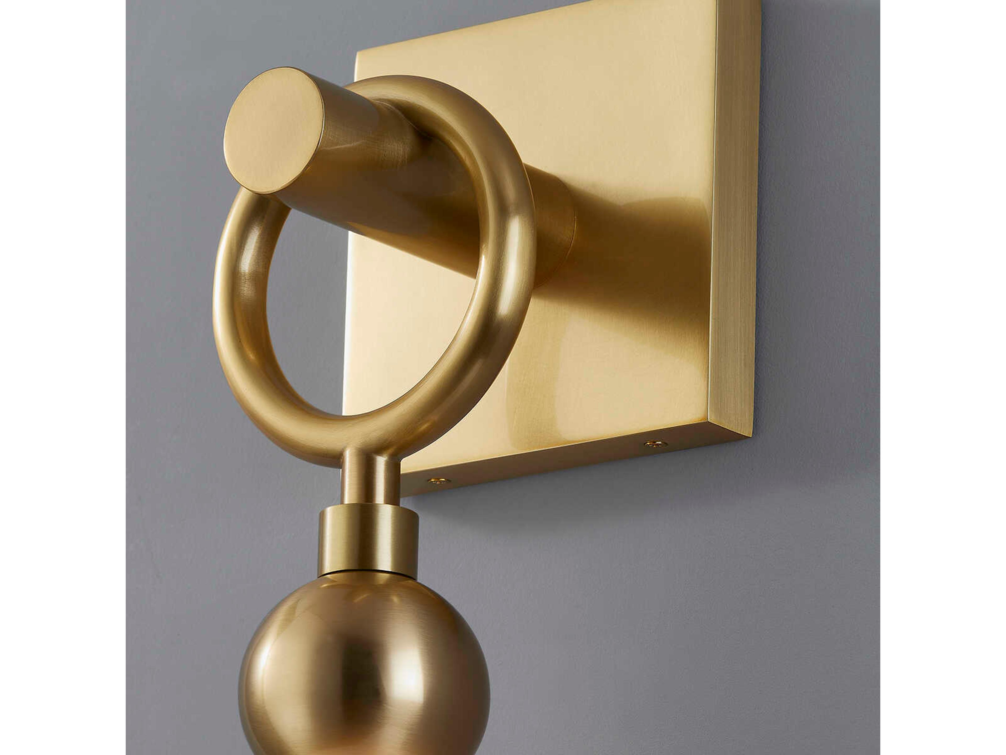 Hudson Valley Perrin 1-Light Aged Brass White Glass LED Wall Sconce