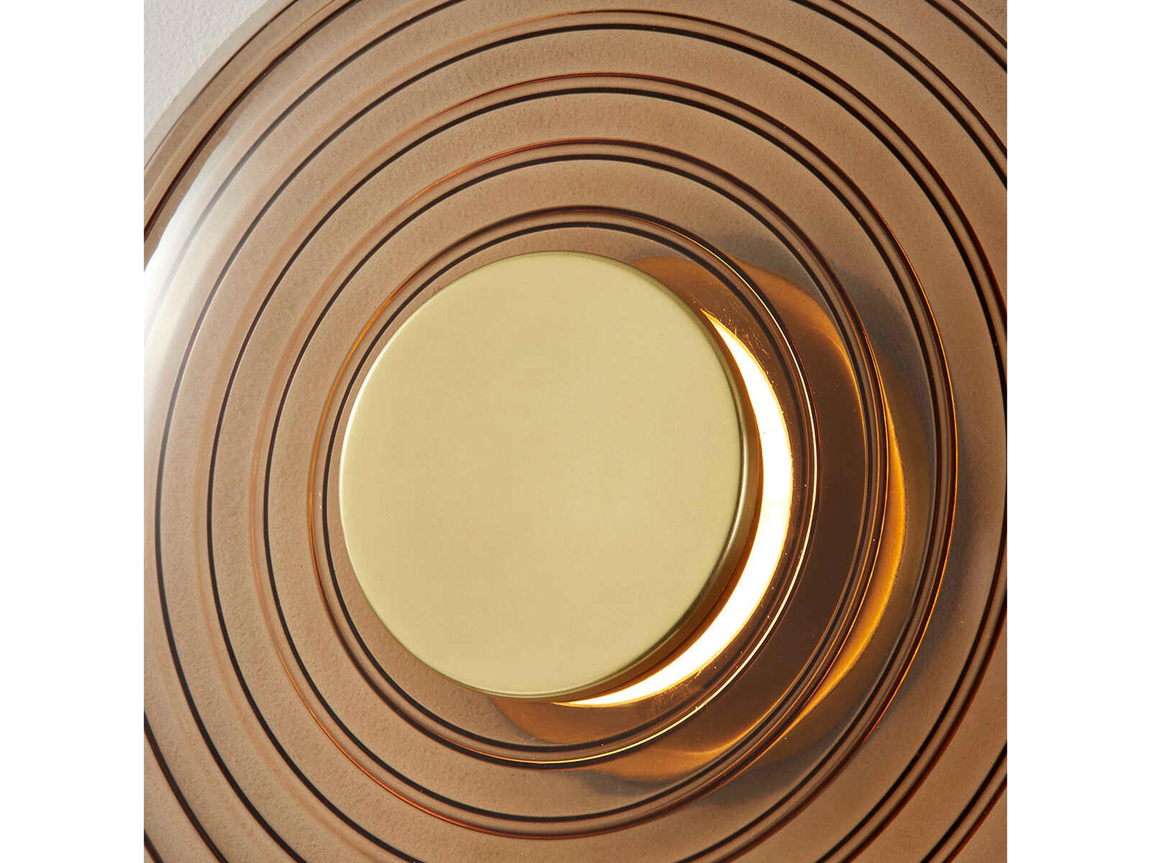 Hudson Valley Griston 1-Light Aged Brass Glass LED Wall Sconce