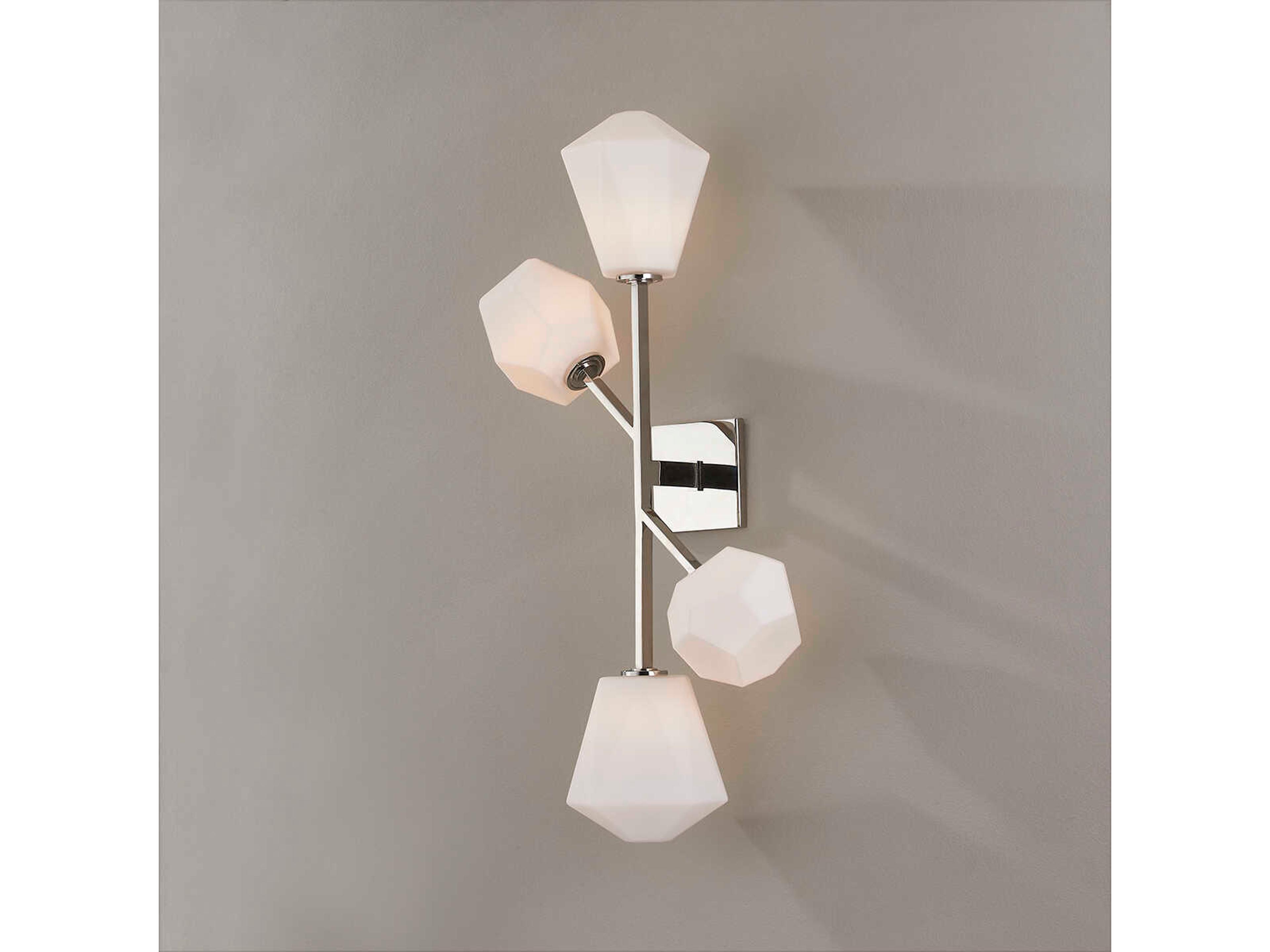 Hudson Valley Tring 4-Light Polished Nickel White Glass LED Wall Sconce