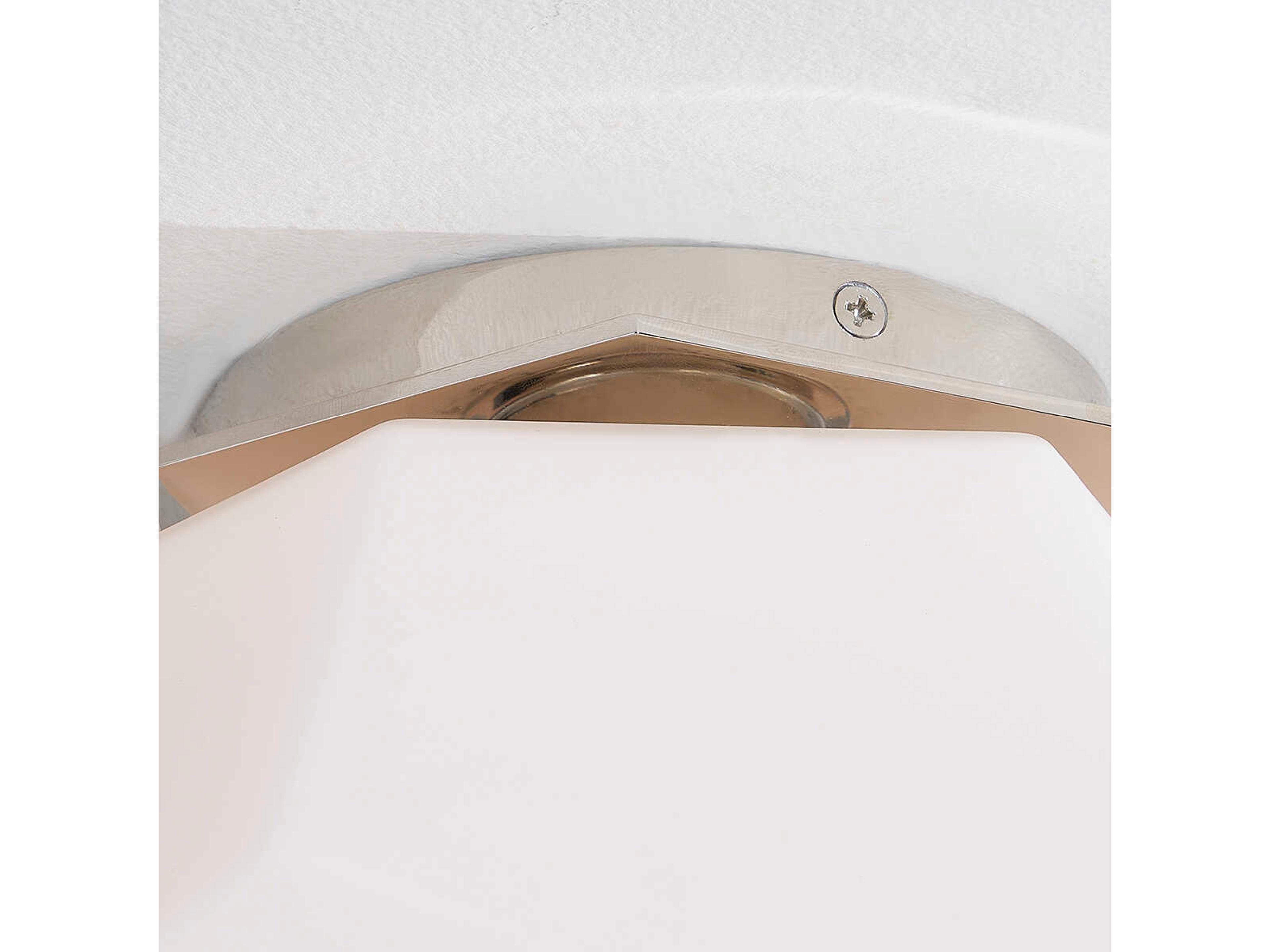 Hudson Valley Tring 1-Light Polished Nickel White Flush Mount