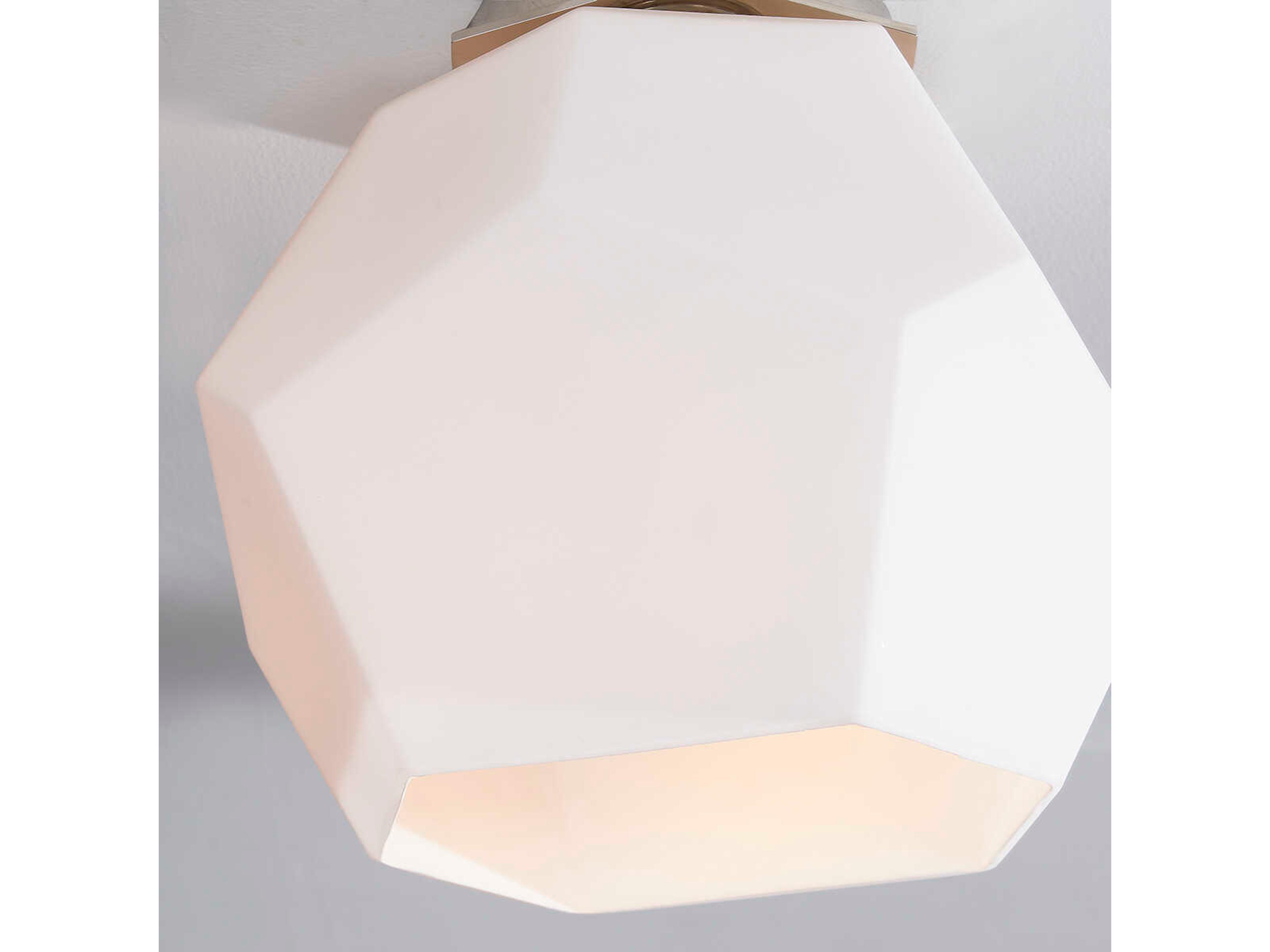 Hudson Valley Tring 1-Light Polished Nickel White Flush Mount