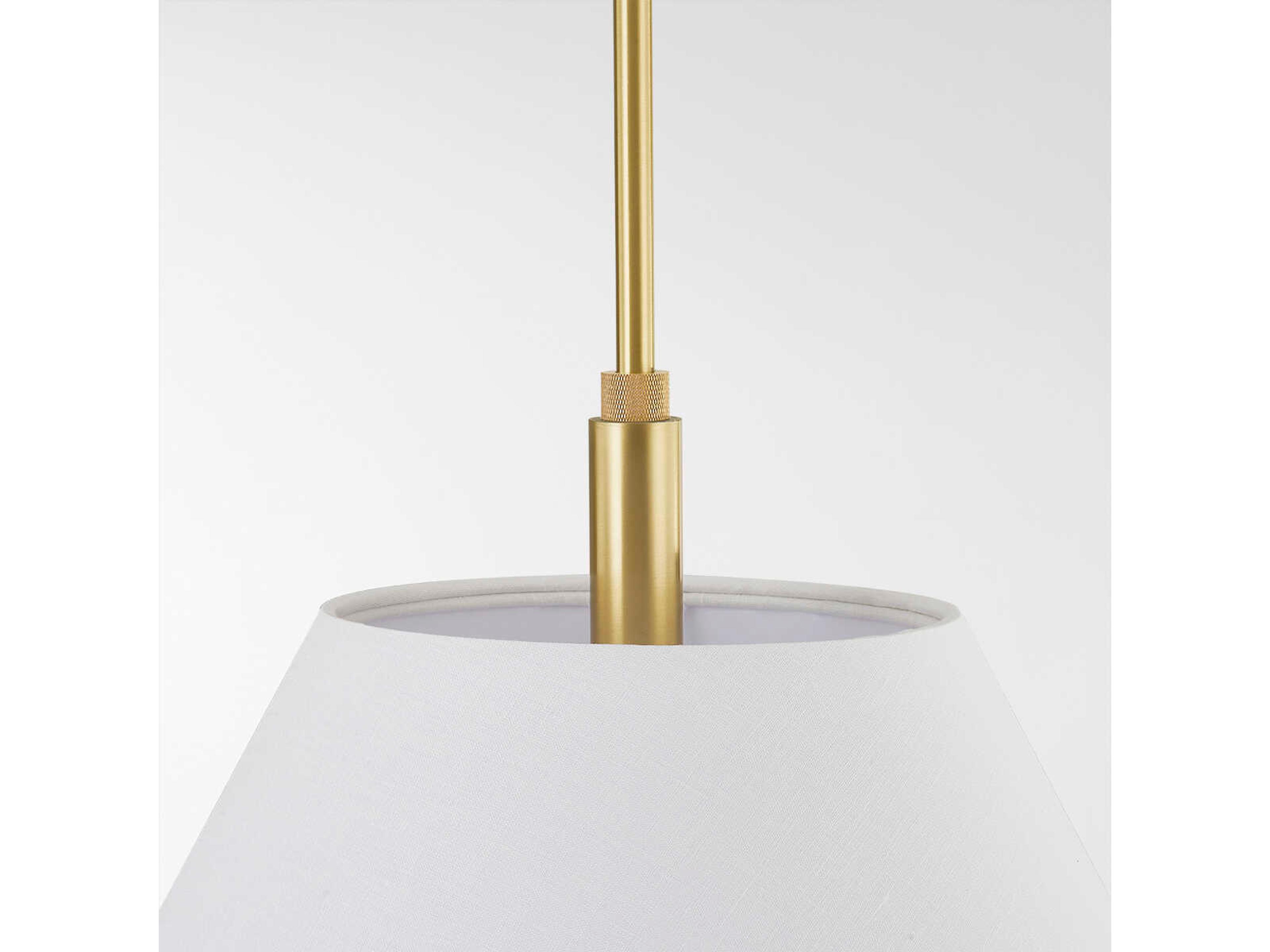 Hudson Valley Glenmoore 1-Light Aged Brass White Tiffany Empire Pendant