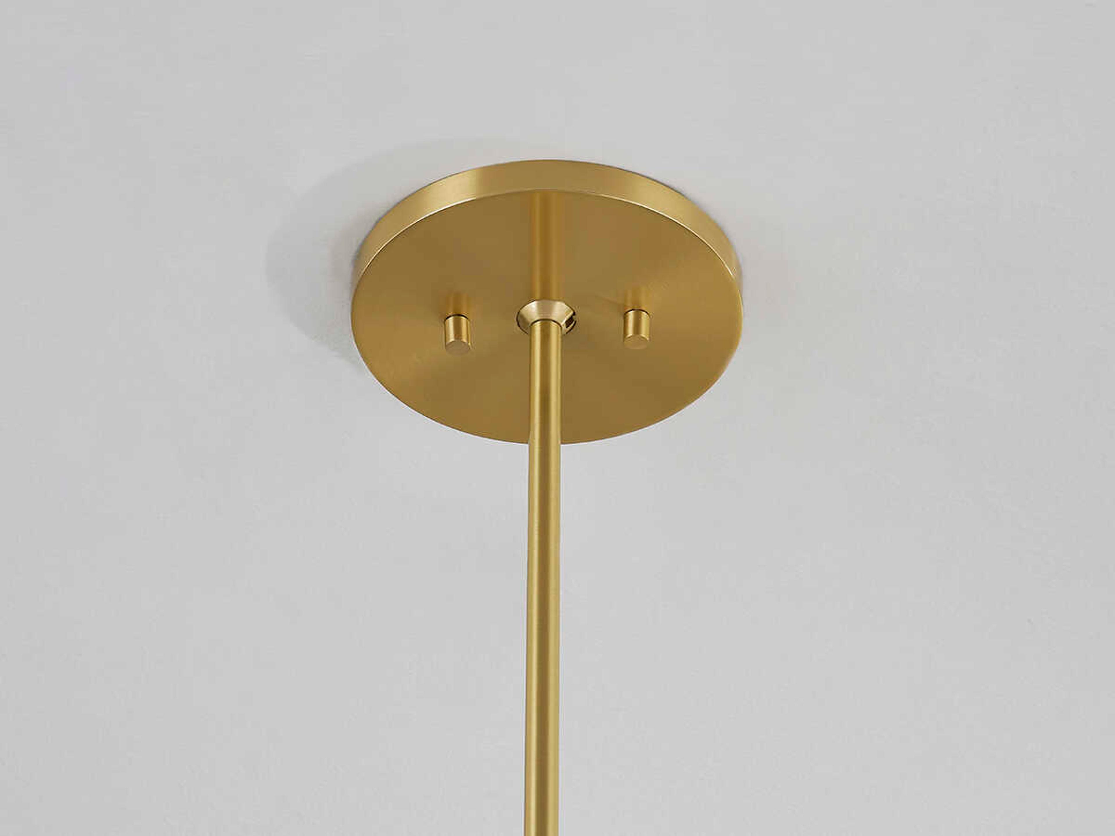 Hudson Valley Glenmoore 1-Light Aged Brass White Tiffany Empire Pendant