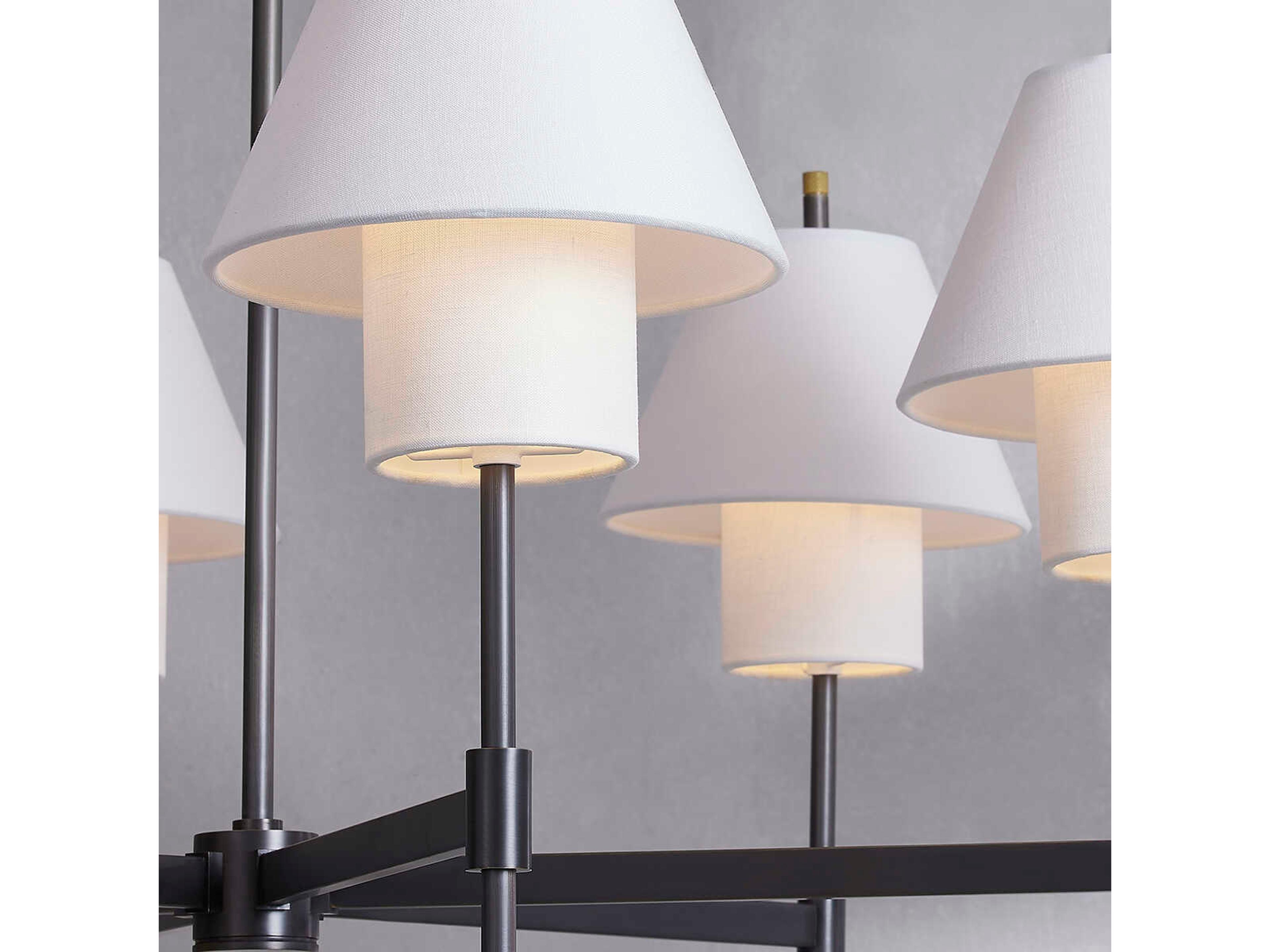 Hudson Valley Glenmoore 6-Light Aged Brass Black Empire Chandelier