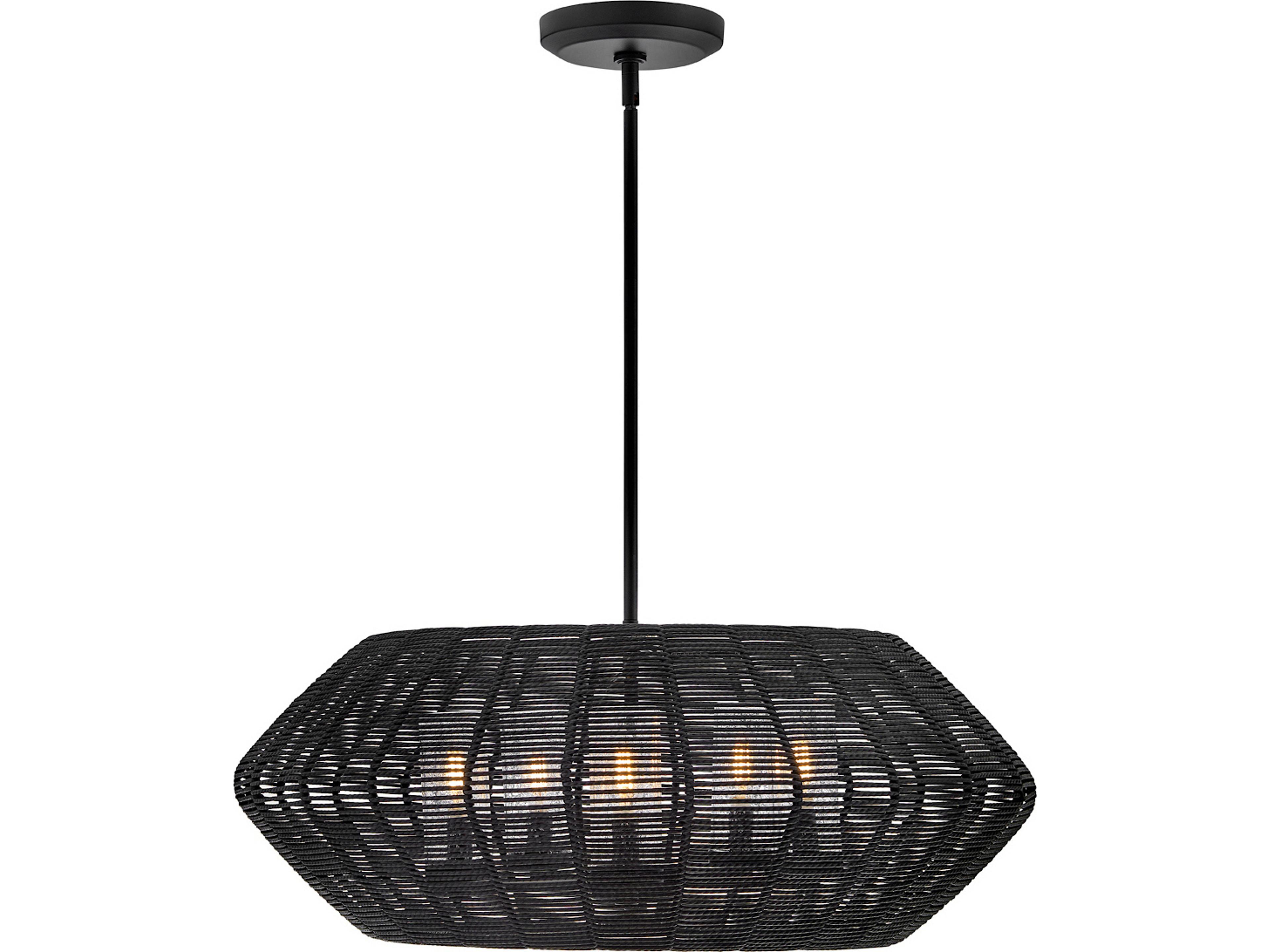 Hinkley Luca 5-Light Black Candelabra Geometric Chandelier