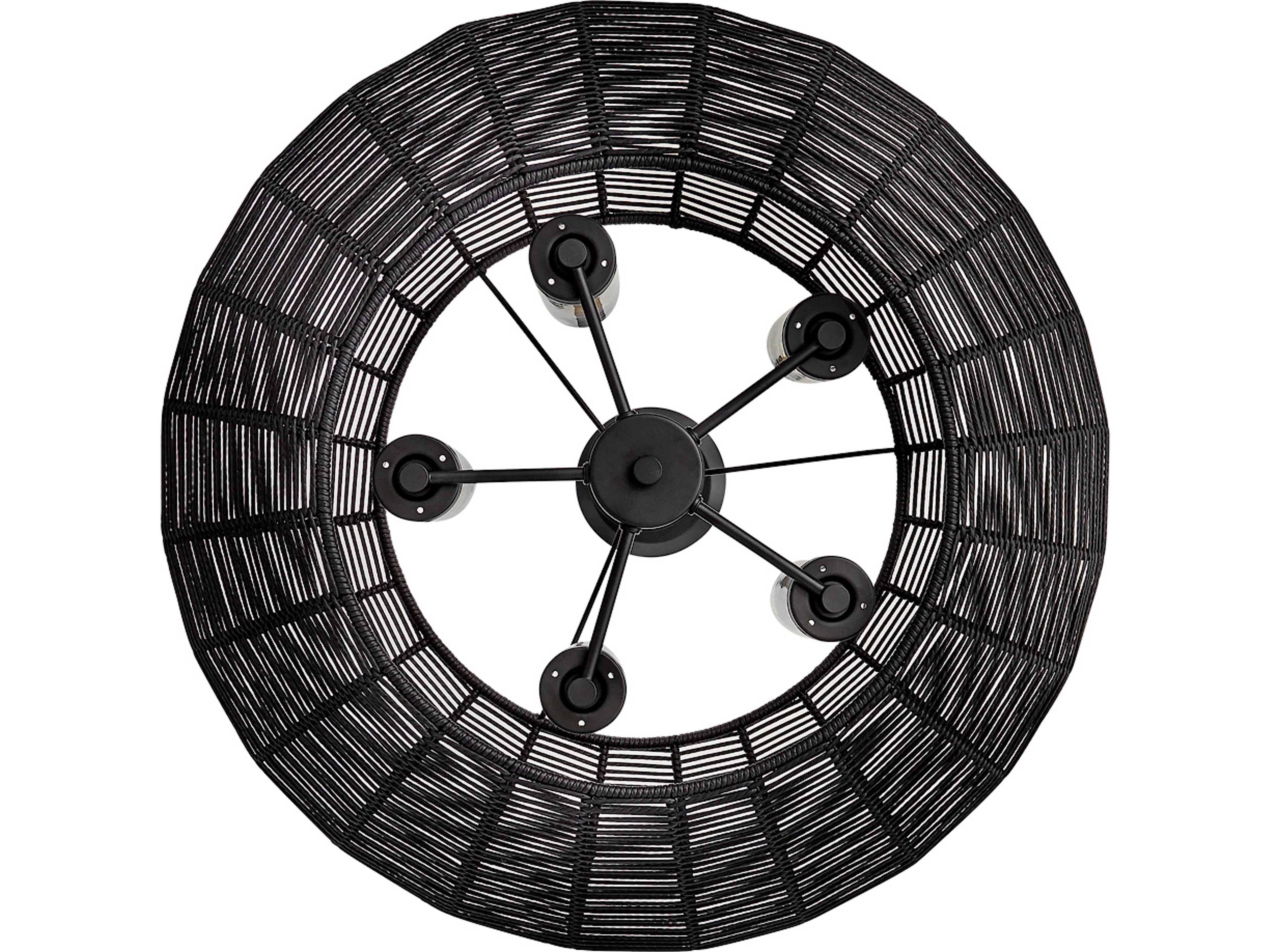 Hinkley Luca 5-Light Black Candelabra Geometric Chandelier