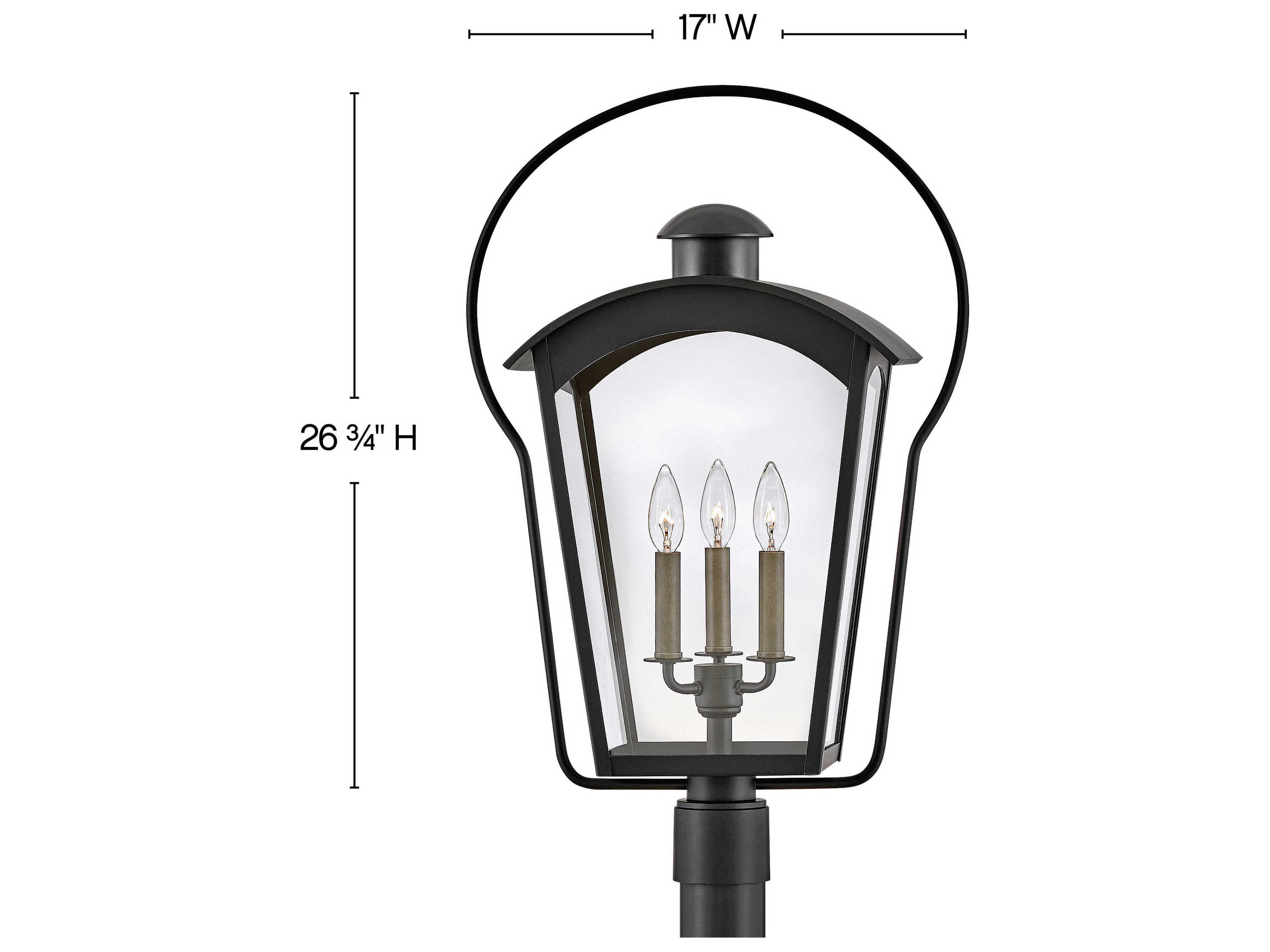 Hinkley Yale 3 - Light Outdoor Post Light