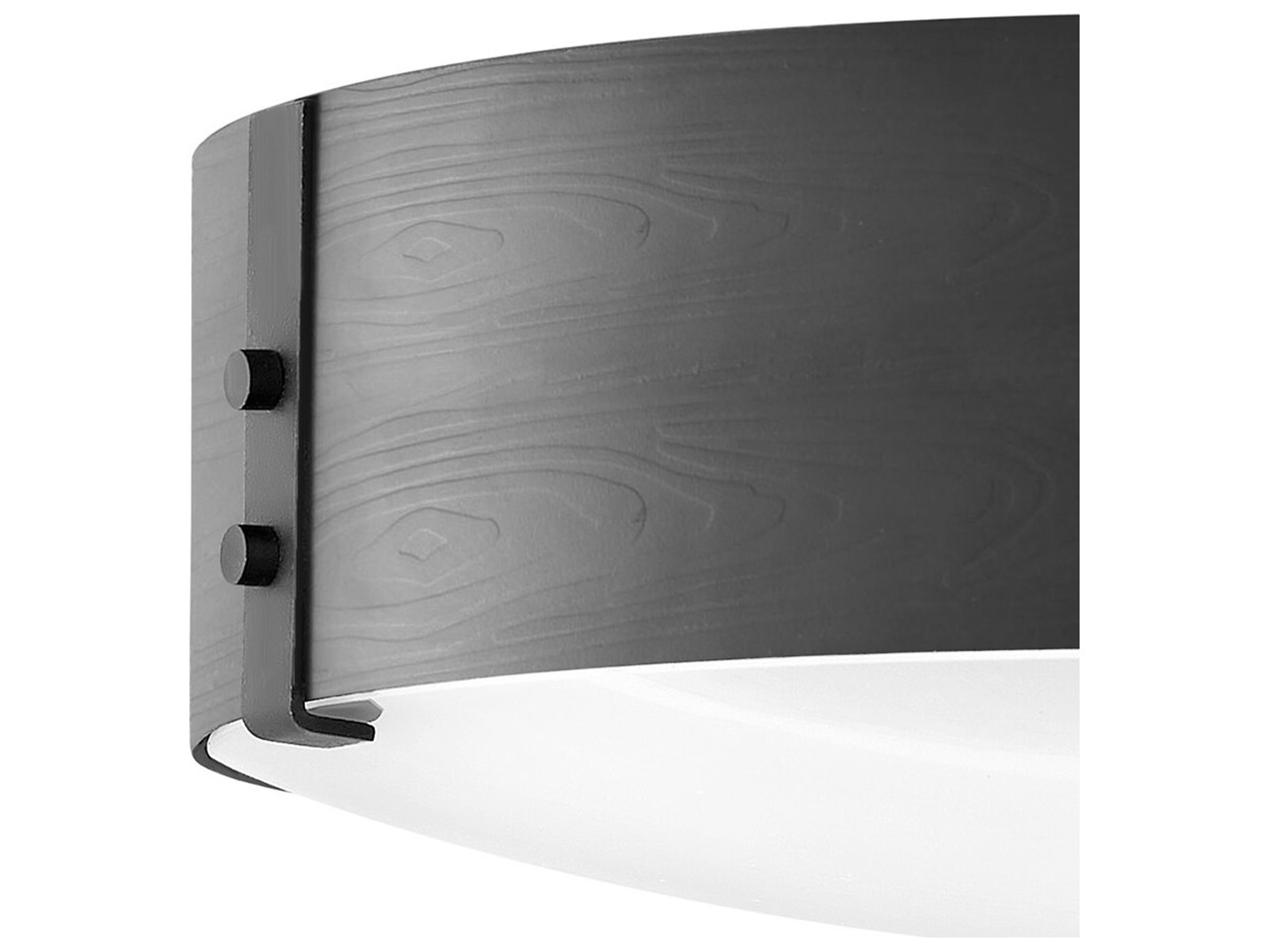 Hinkley Sawyer 3-Light Black Glass LED Flush Mount