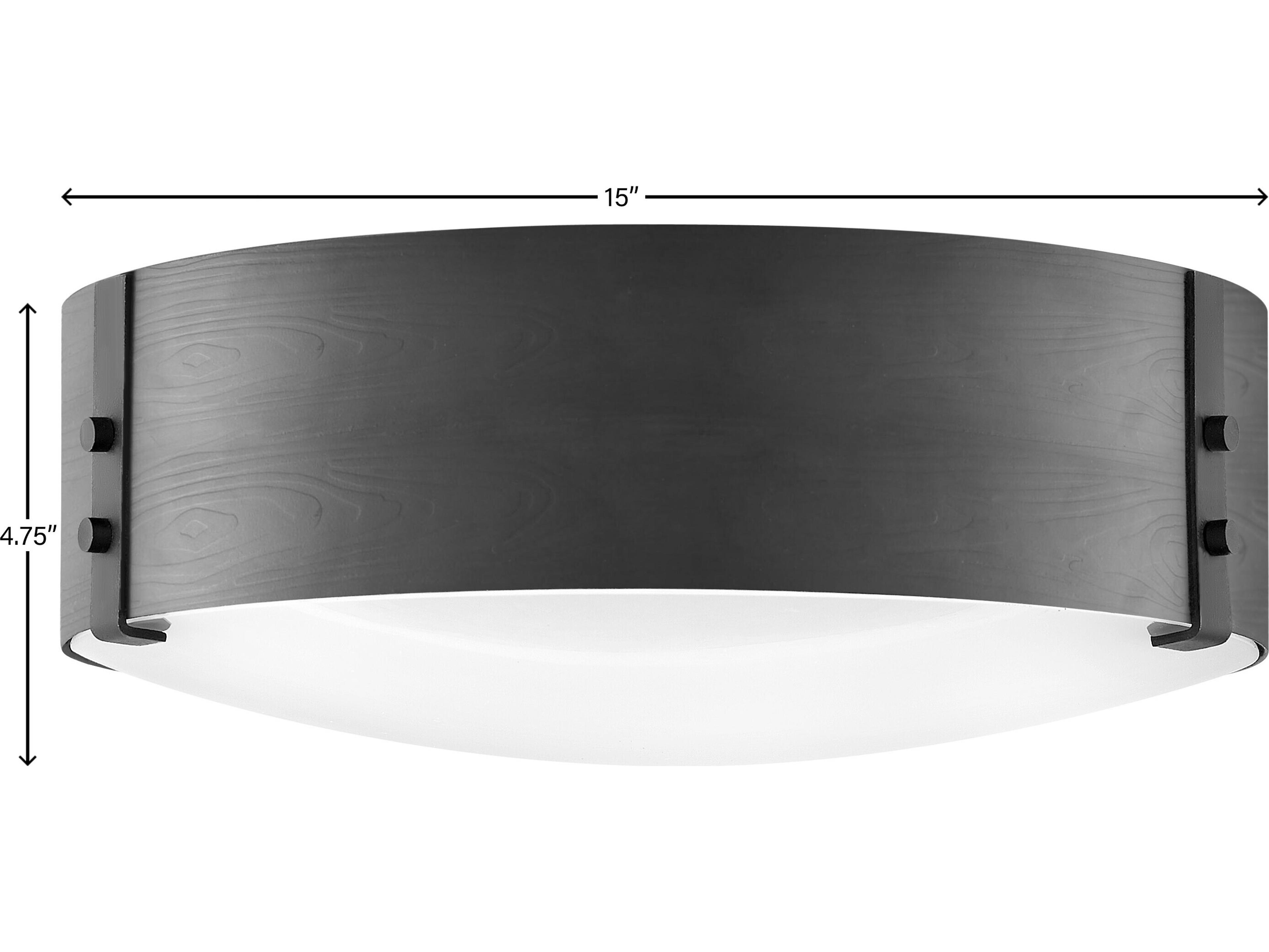 Hinkley Sawyer 3-Light Black Glass LED Flush Mount