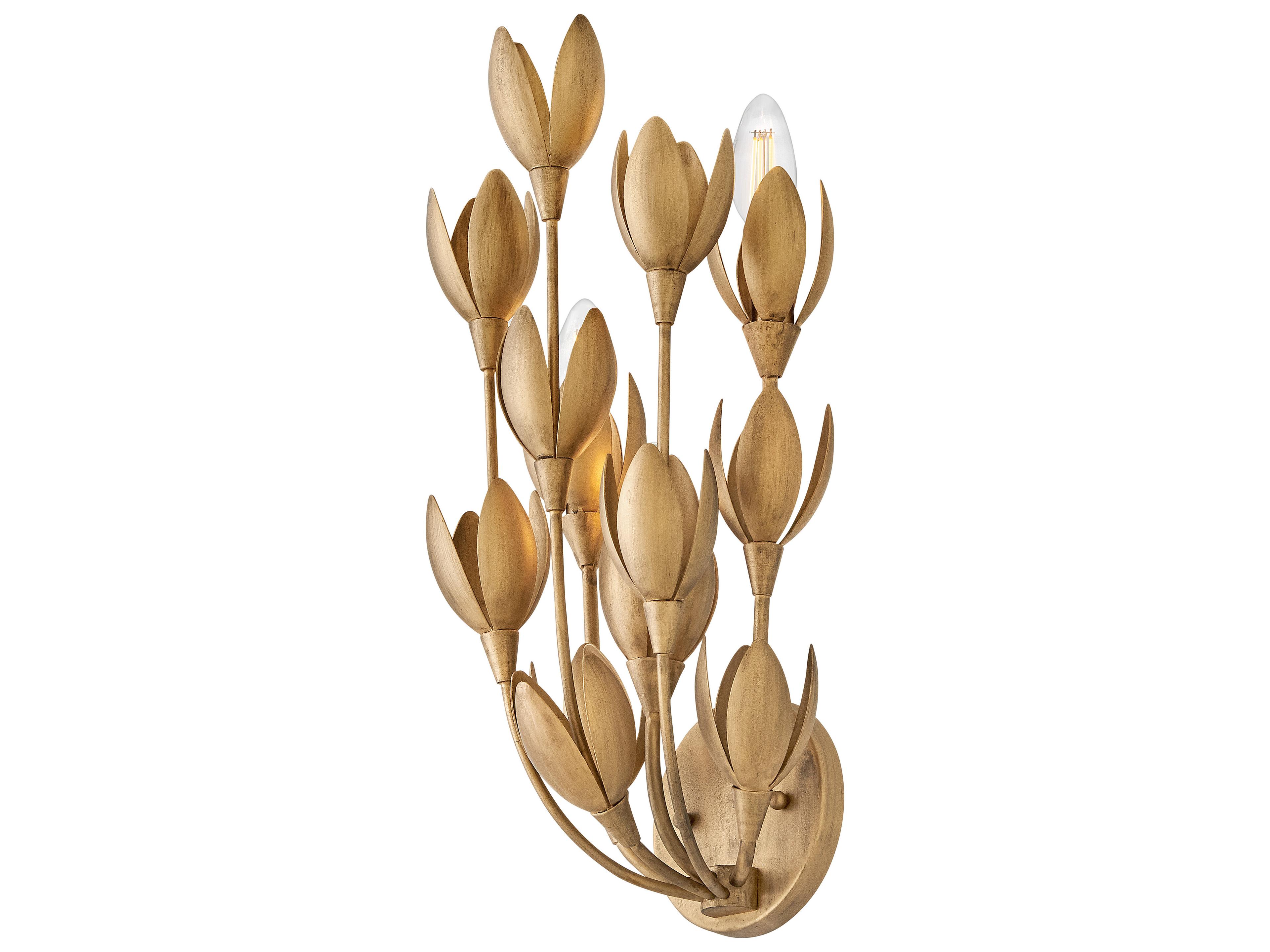 Hinkley Flora 3-Light Burnished Gold Wall Sconce