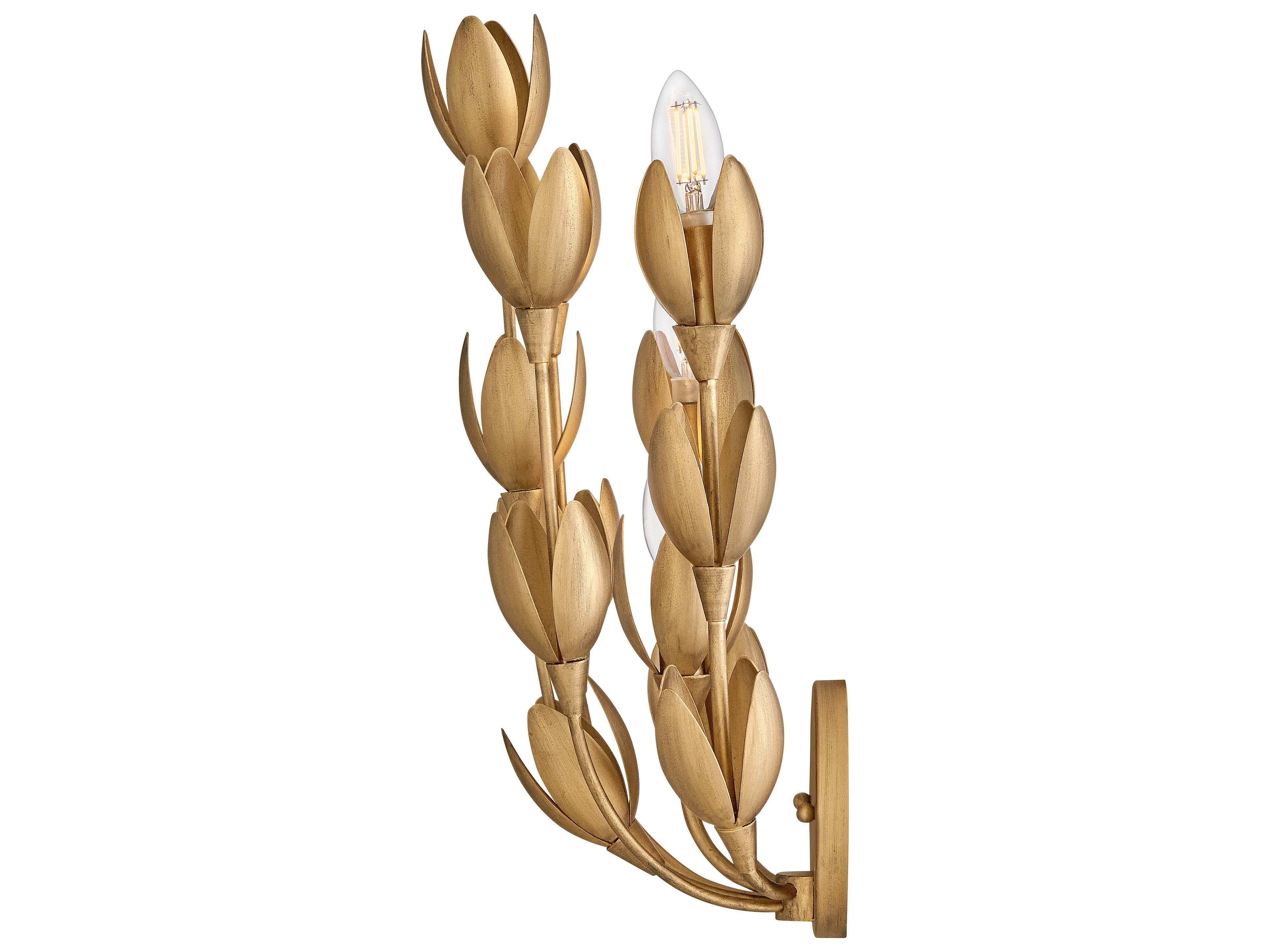 Hinkley Flora 3-Light Burnished Gold Wall Sconce