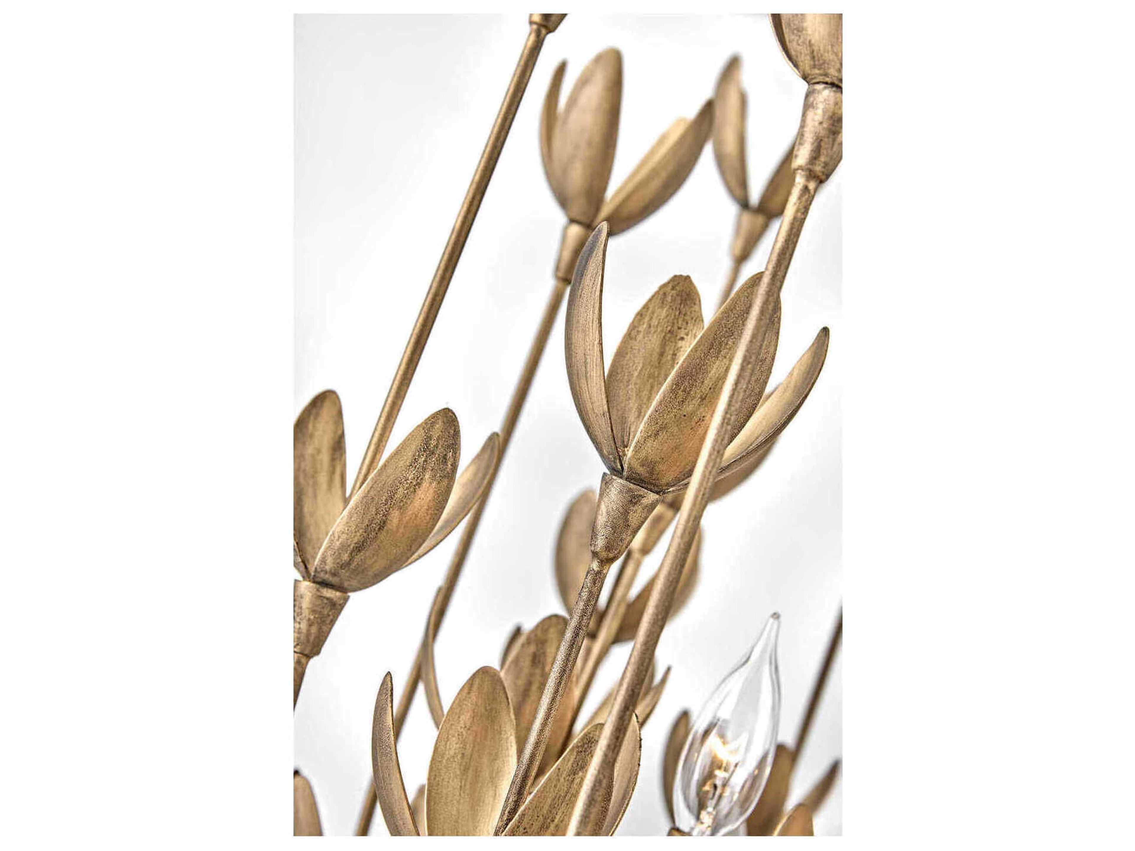 Hinkley Flora 6-Light Burnished Gold Candelabra Chandelier