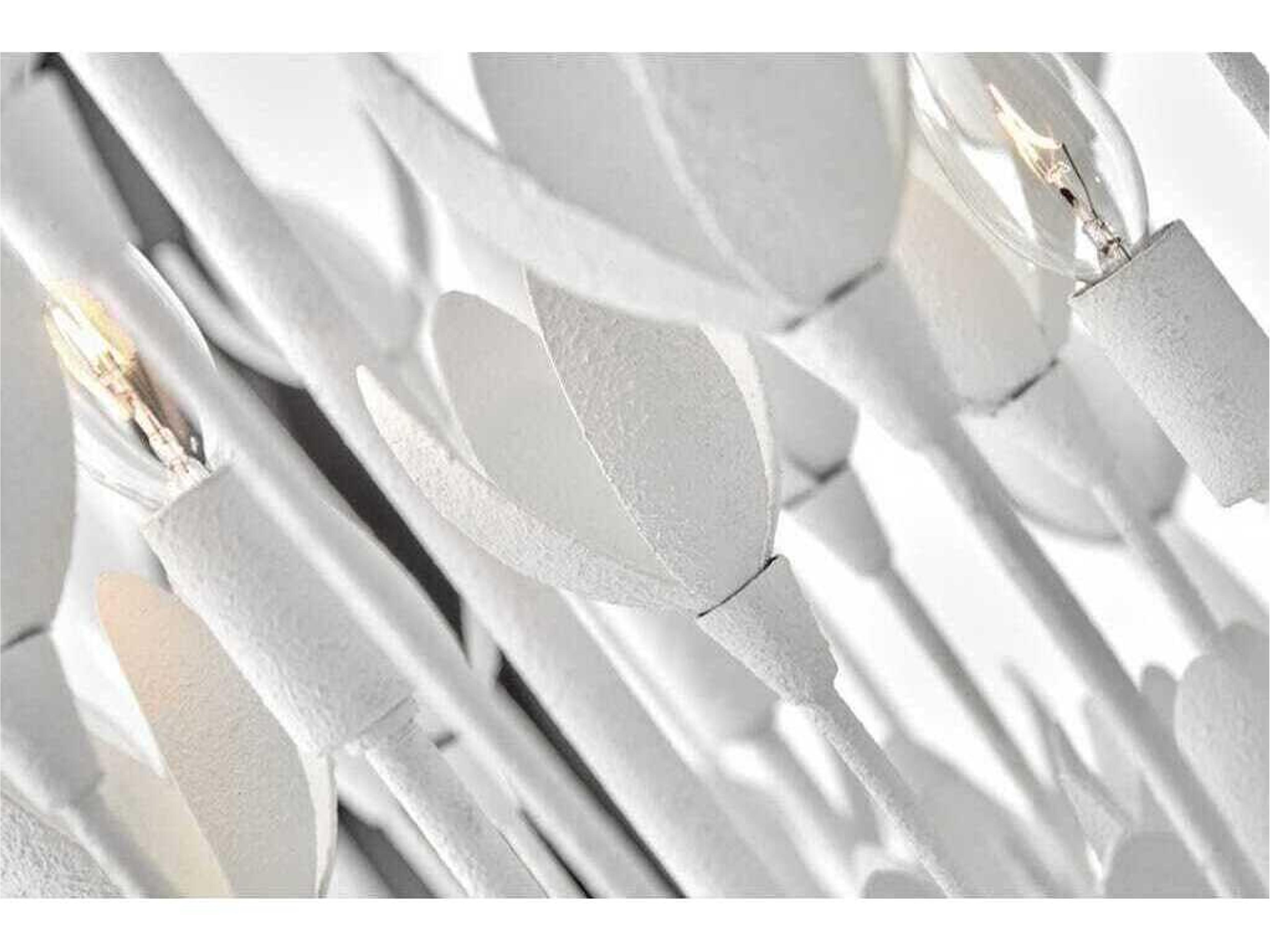 Hinkley Flora 6-Light Textured Plaster White Candelabra Chandelier