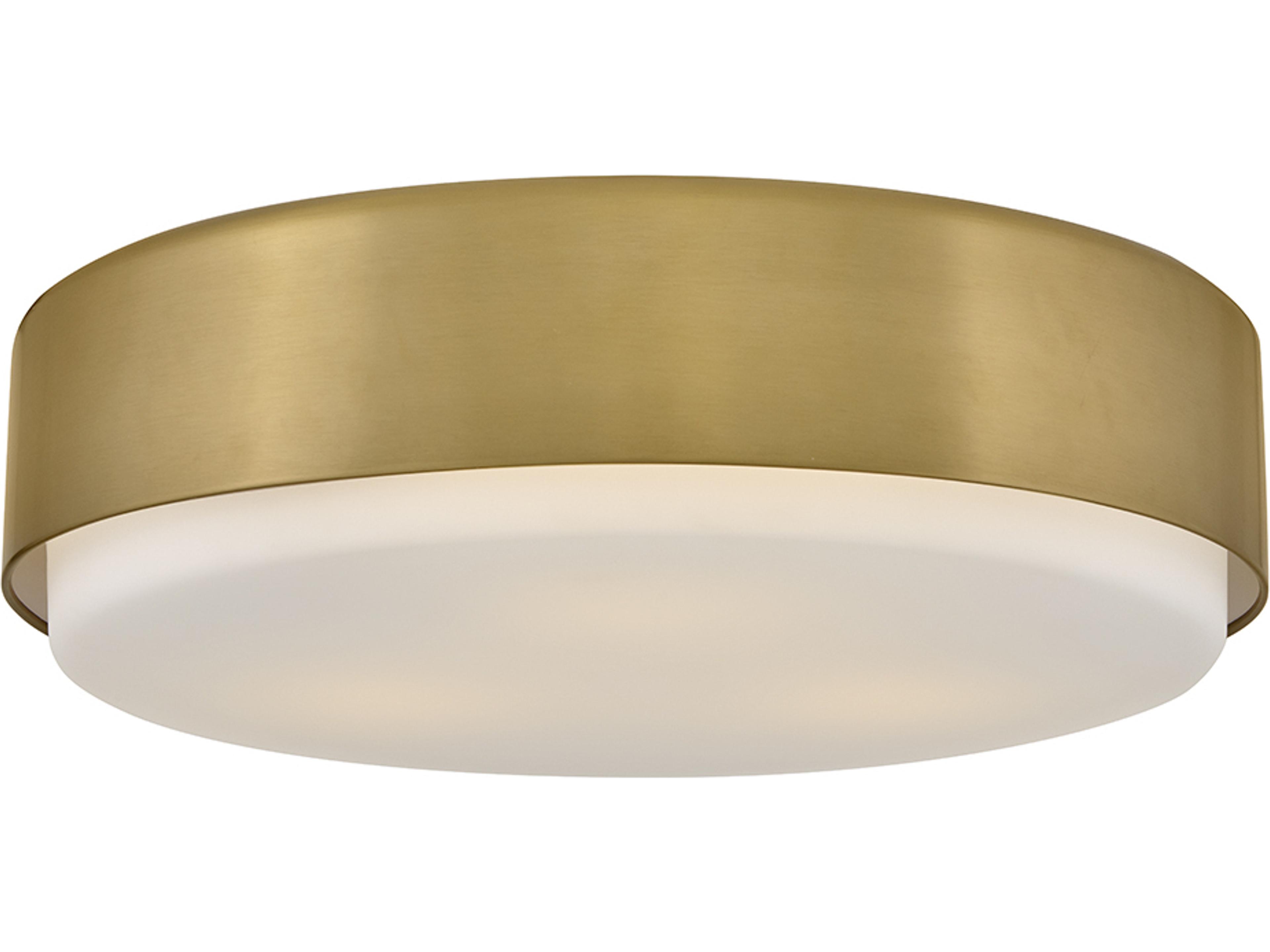 Cedric 3-Light Lacquered Brass Round Flush Mount
