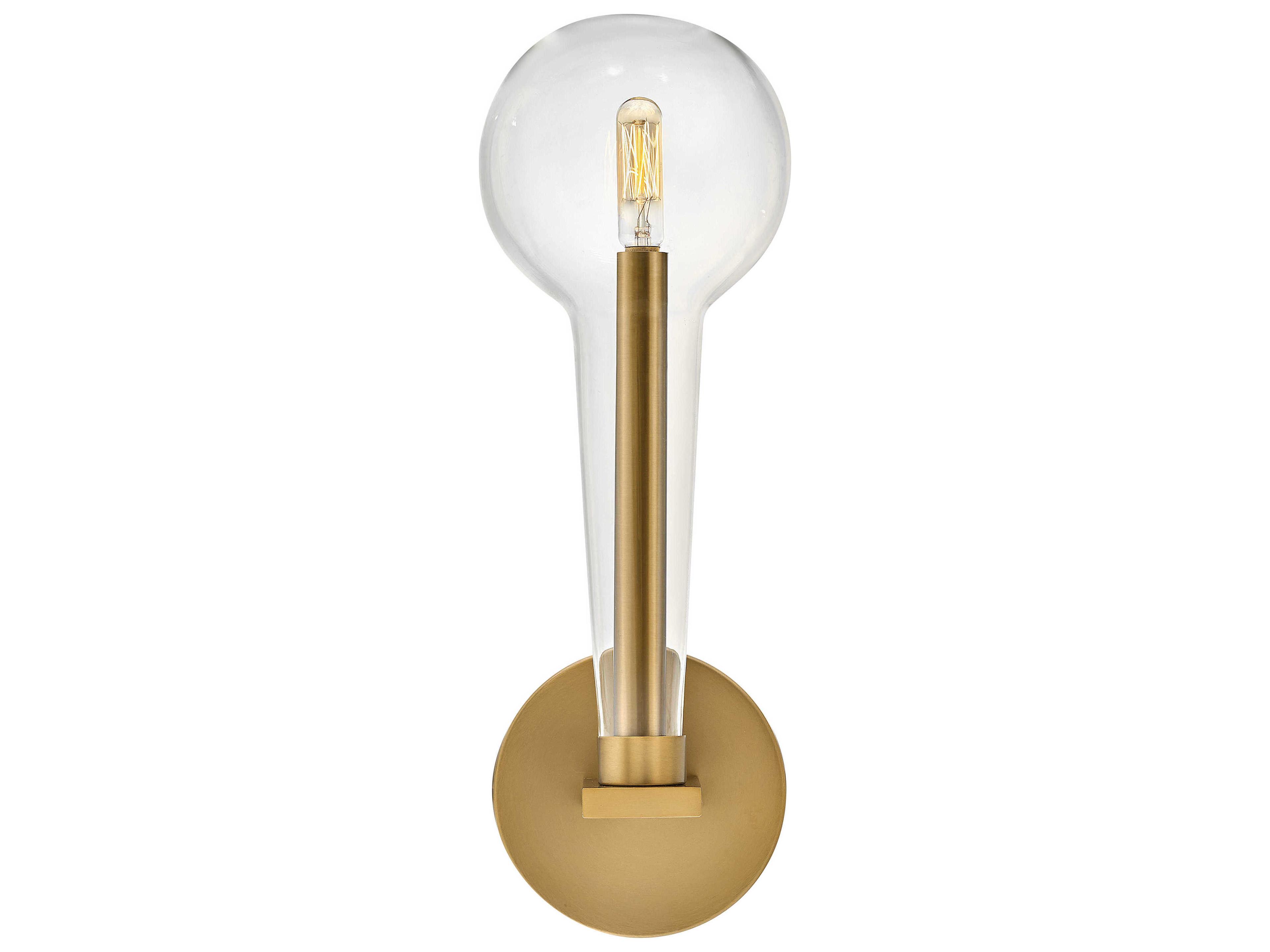 Hinkley Alchemy 1-Light Lacquered Brass Glass Wall Sconce