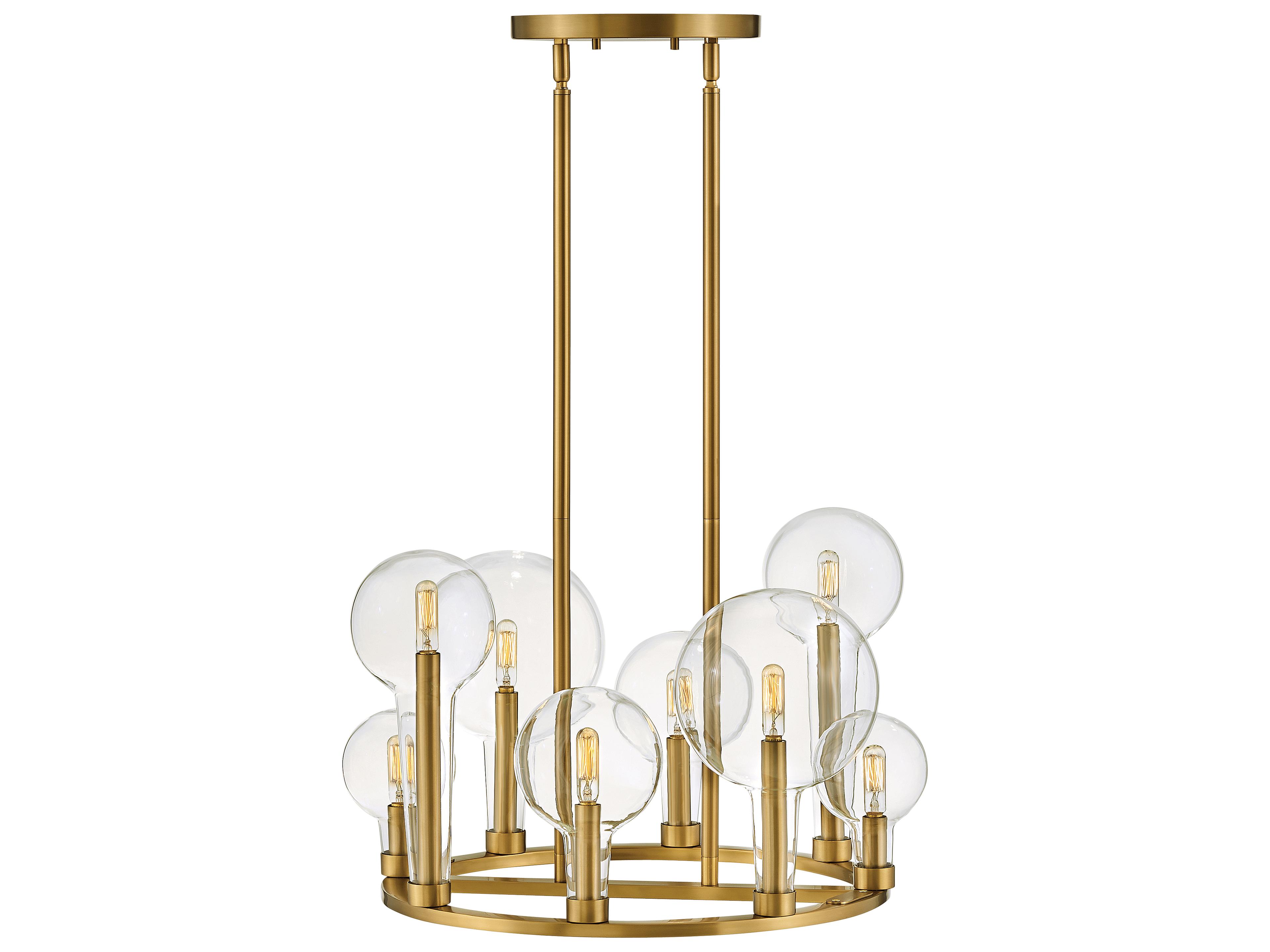 Alchemy 8-Light Lacquered Brass Glass Globe Chandelier