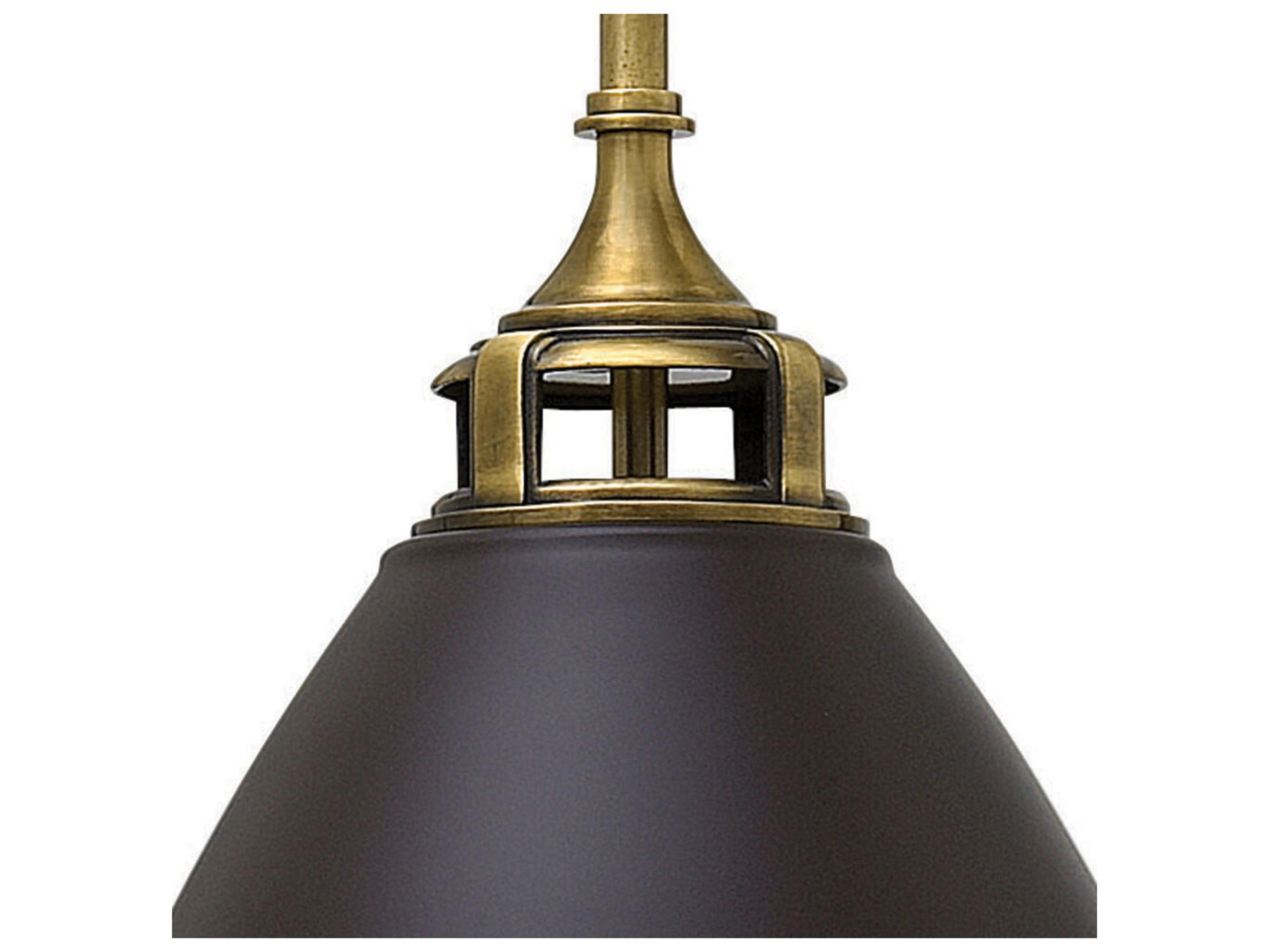 Hinkley Amelia 1-Light Buckeye Bronze Glass Bell Pendant