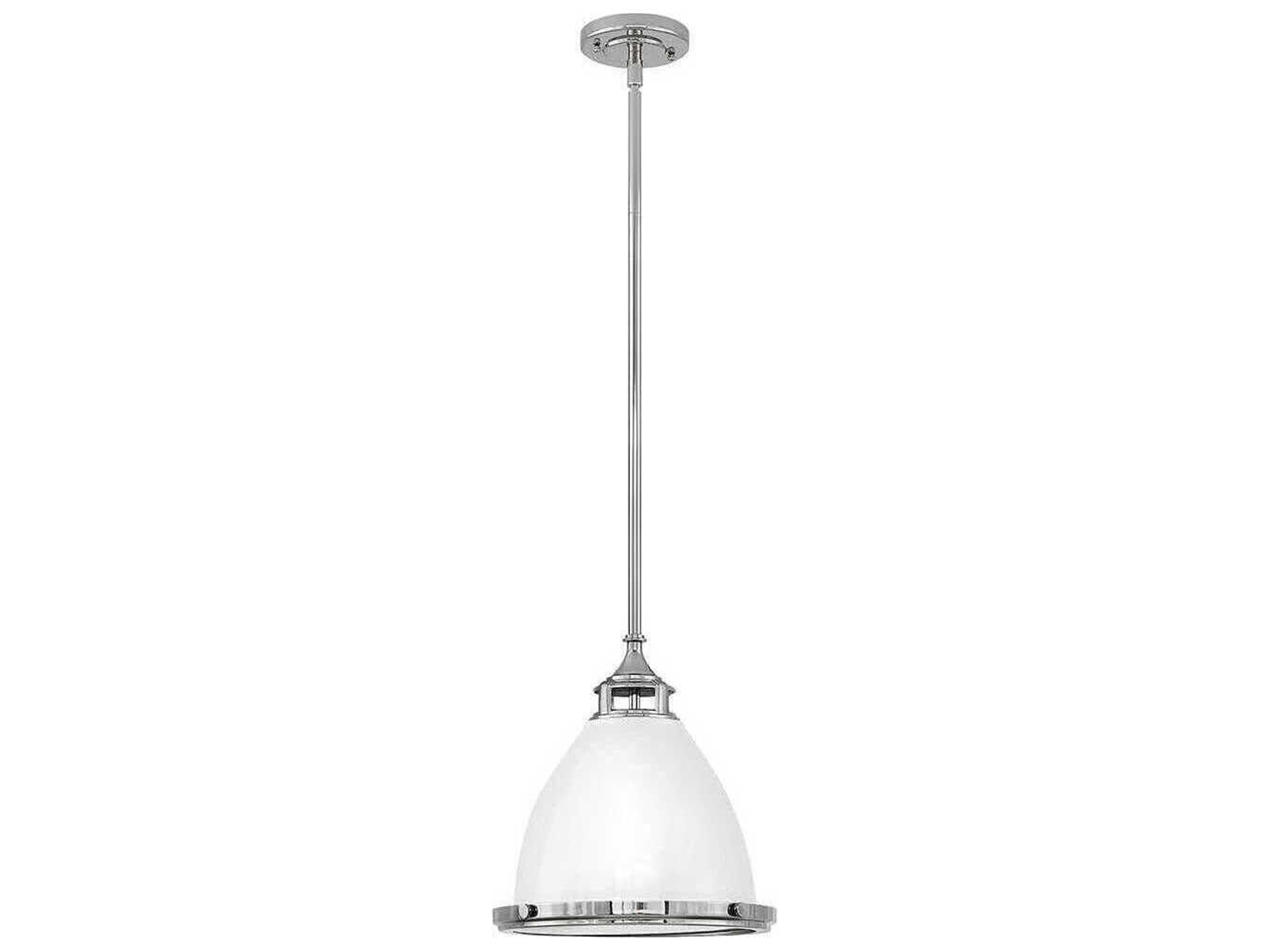 Amelia 1-Light Polished White Bell Pendant
