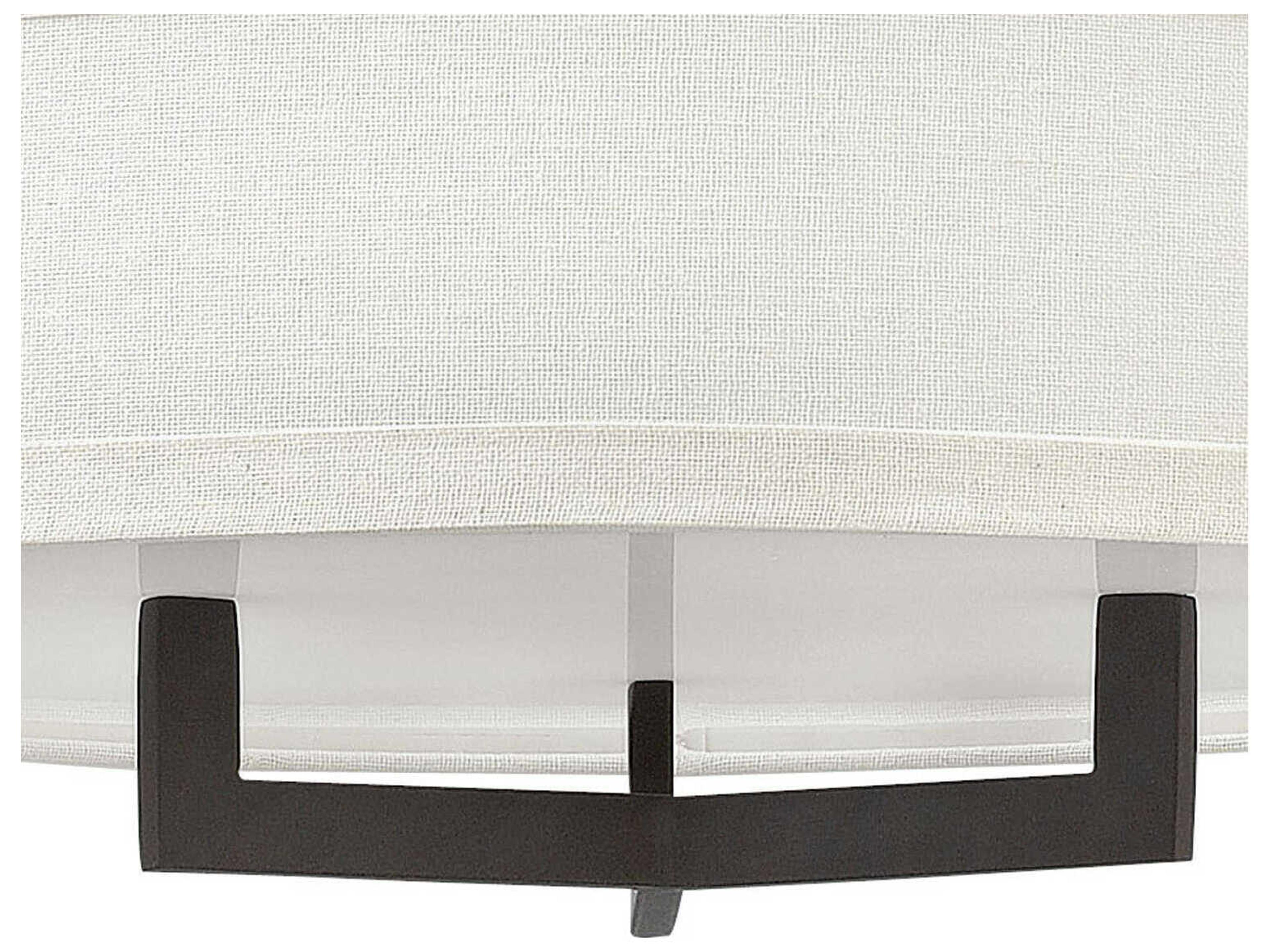 Hinkley Hampton 3-Light Buckeye Bronze Drum Semi Flush Mount