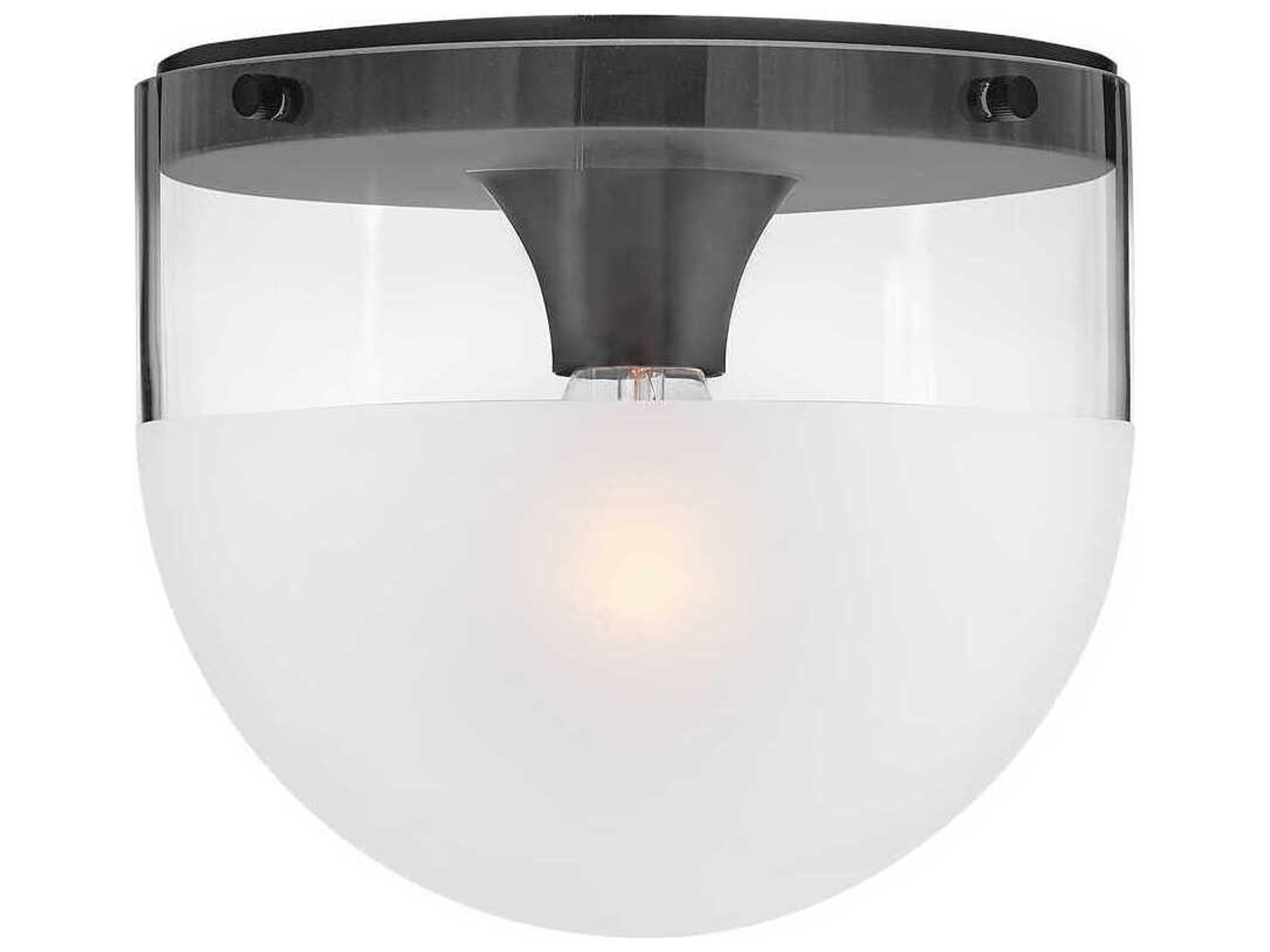 Beck 1-Light Black Glass LED Flush Mount