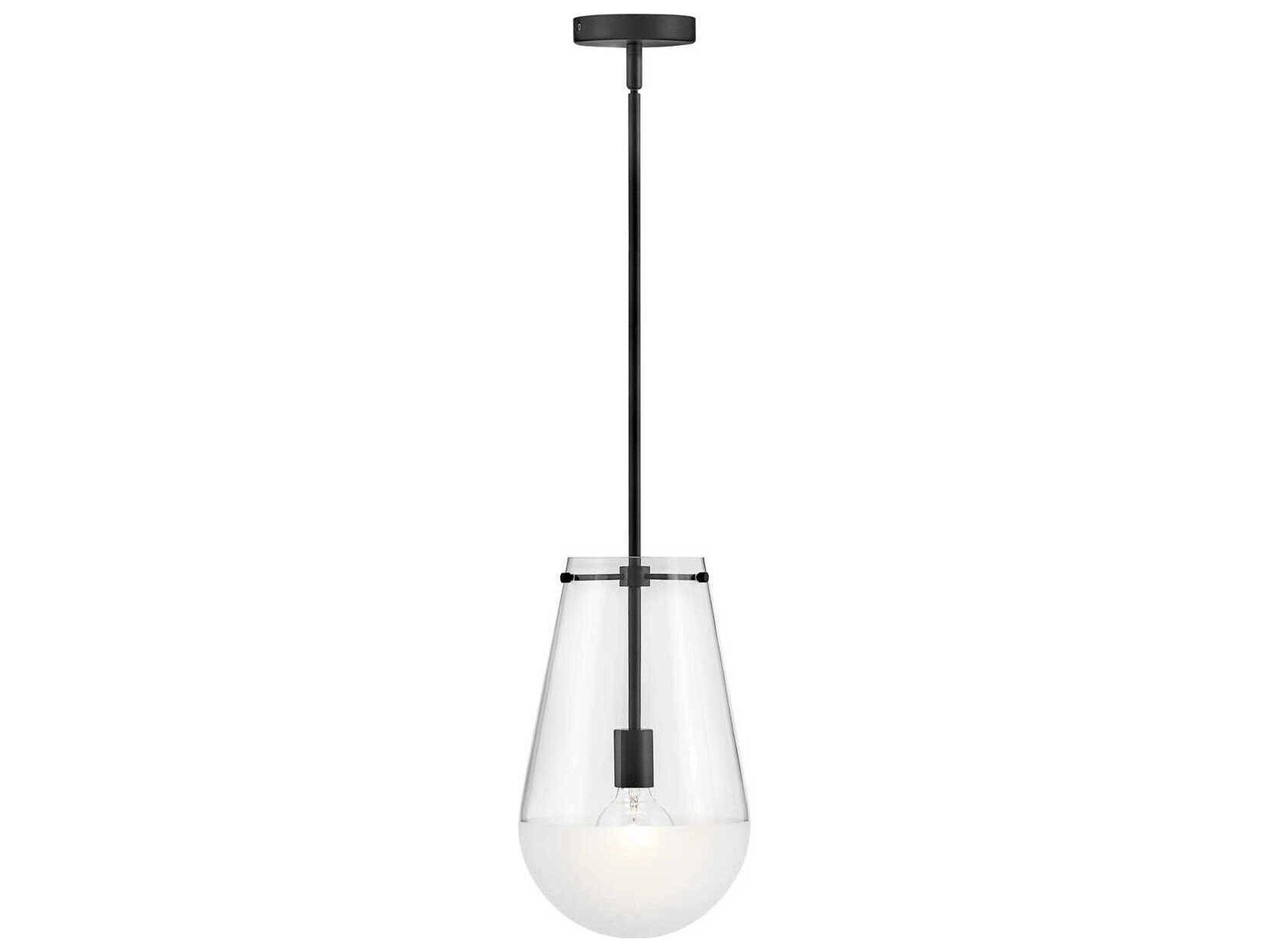 Beck 1-Light Black Glass LED Mini Pendant