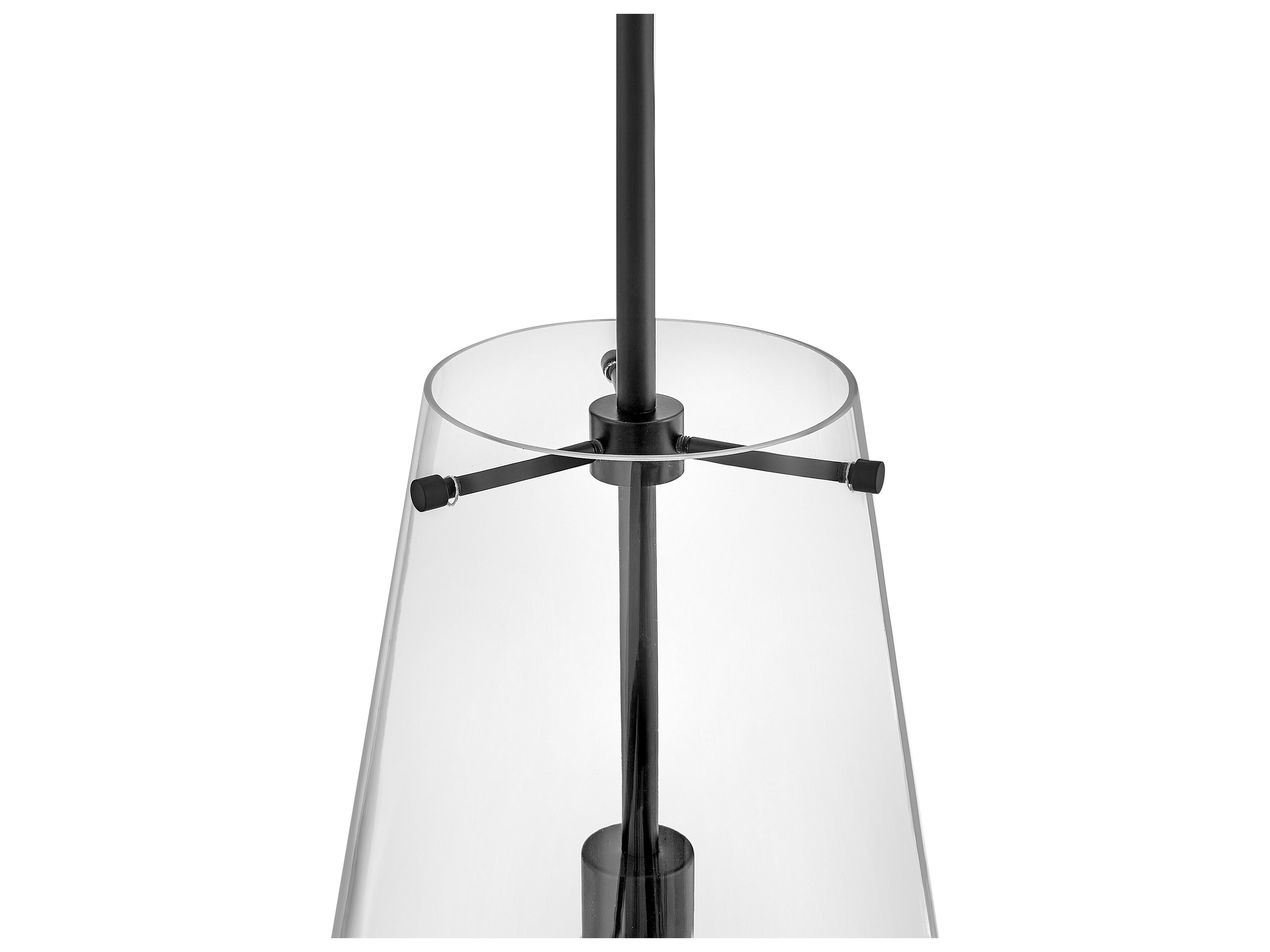 Hinkley Beck 1-Light Black Glass LED Mini Pendant