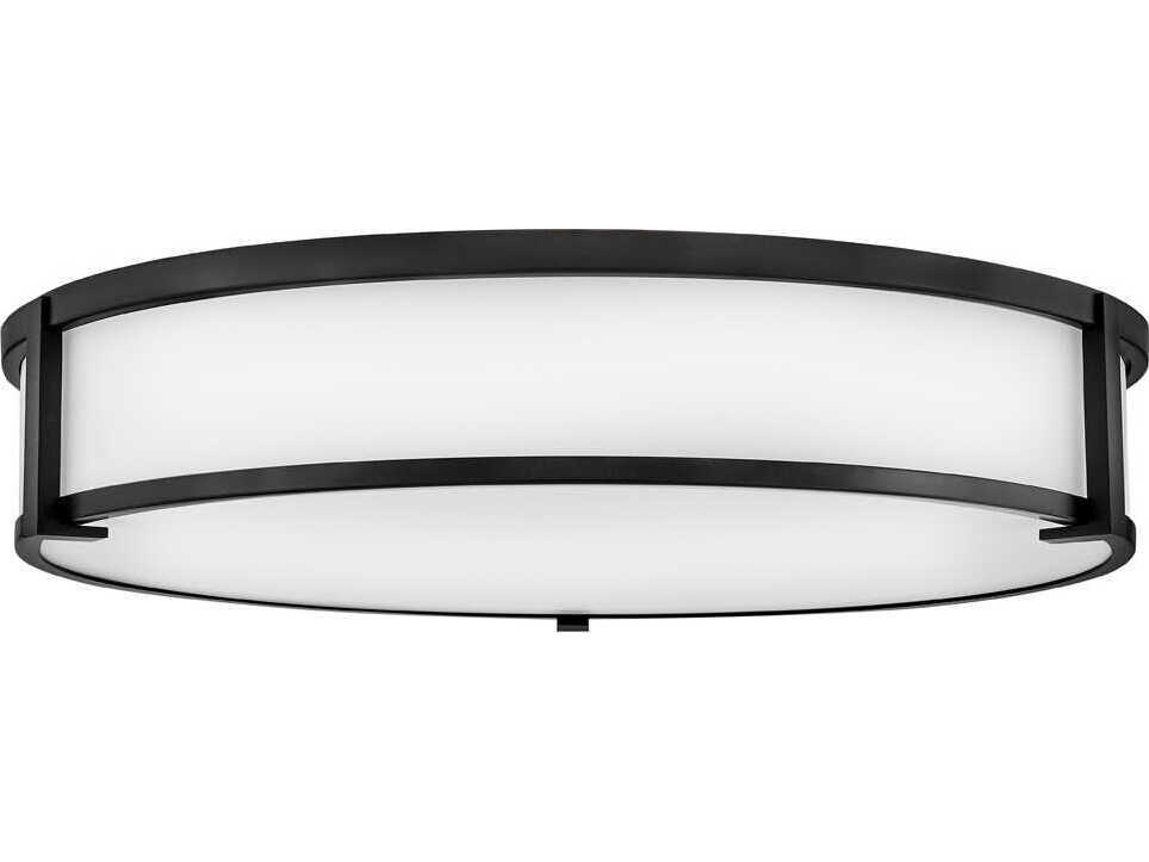 Lowell 4-Light Black Glass LED Flush Mount