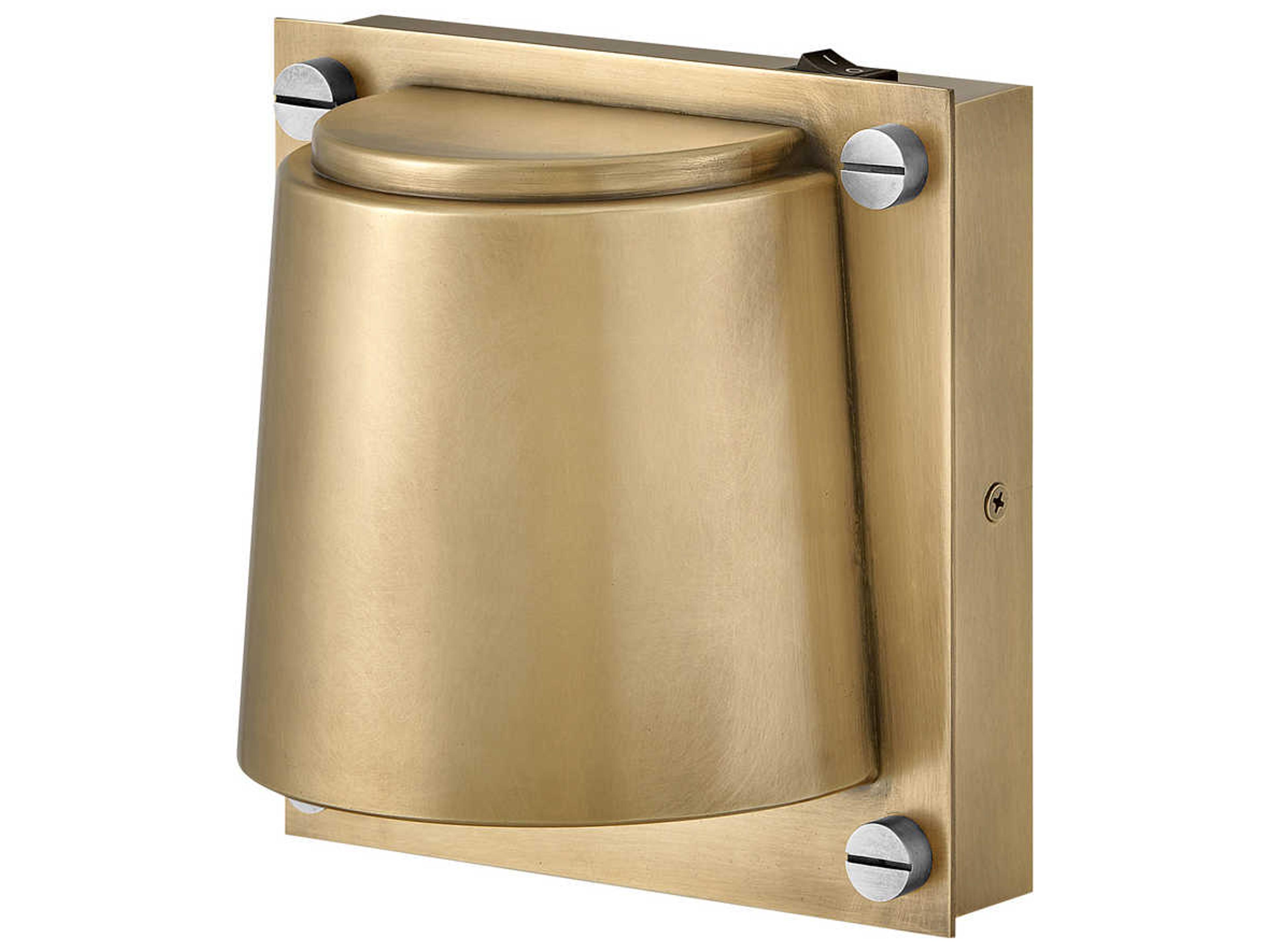 Scout 1-Light Heritage Brass Glass LED Wall Sconce