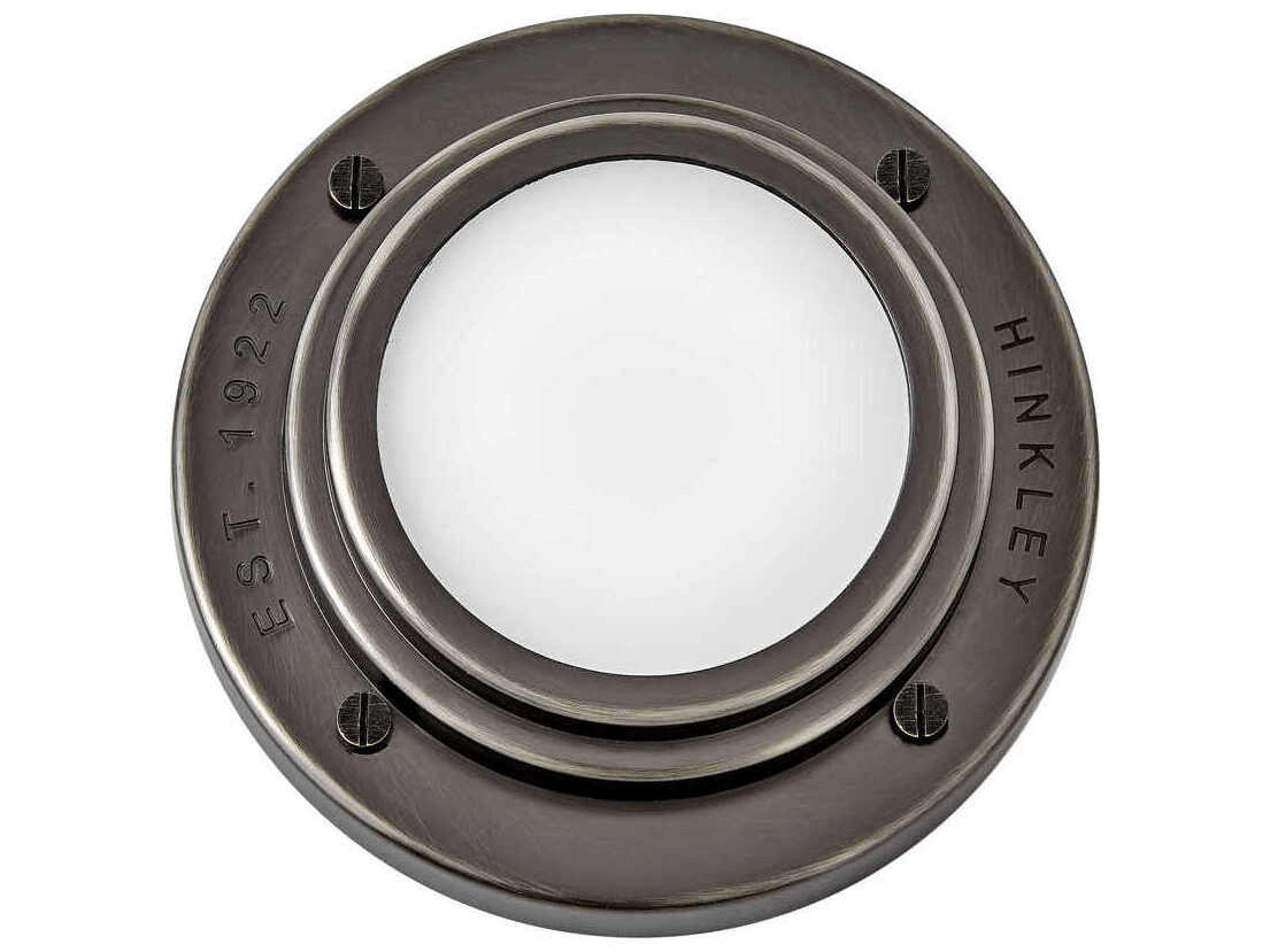 Hinkley Porte Black Oxide Glass LED Round Flush Mount