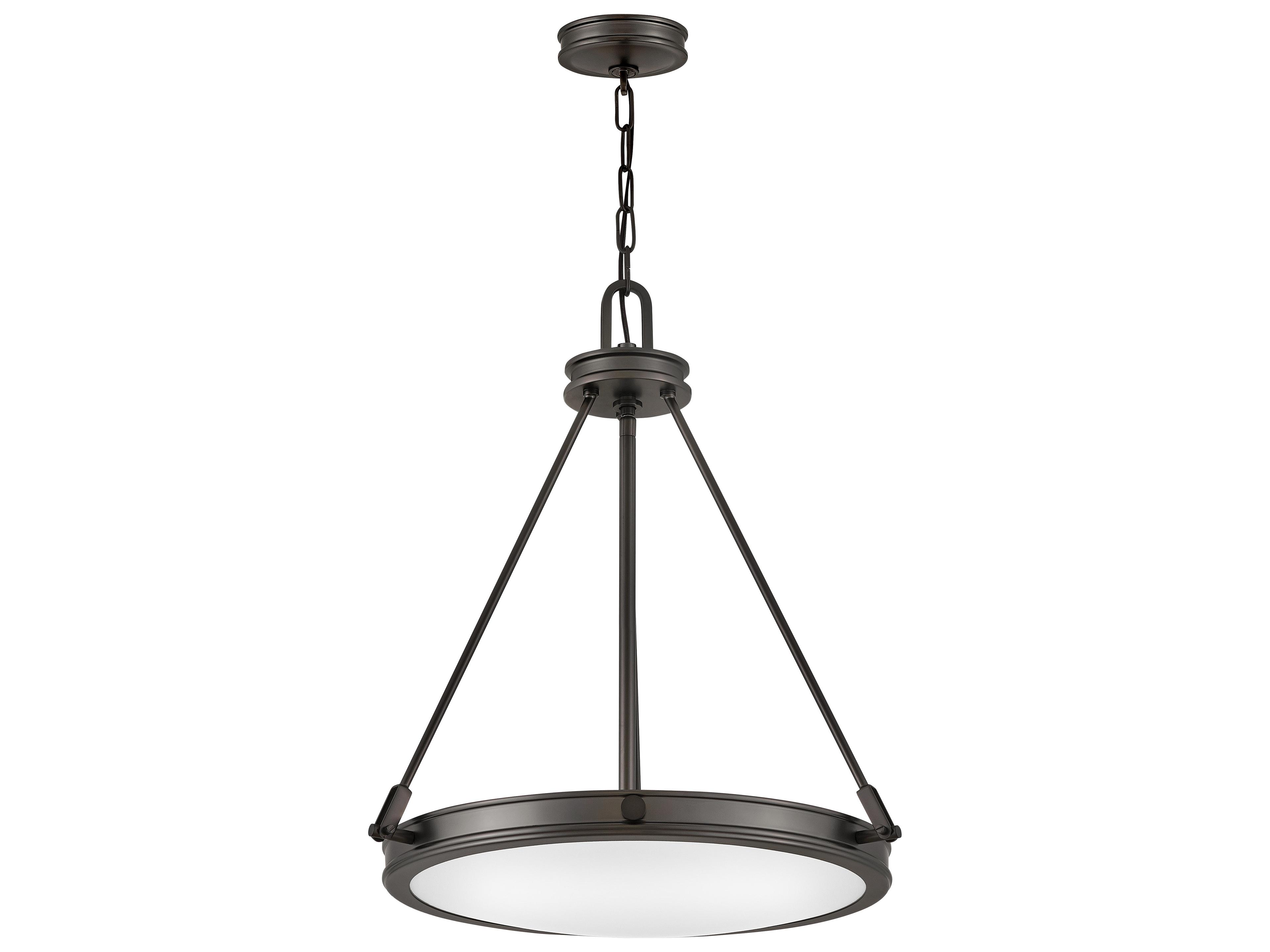 Hinkley Collier 4-Light Black Oxide Glass Bowl Pendant