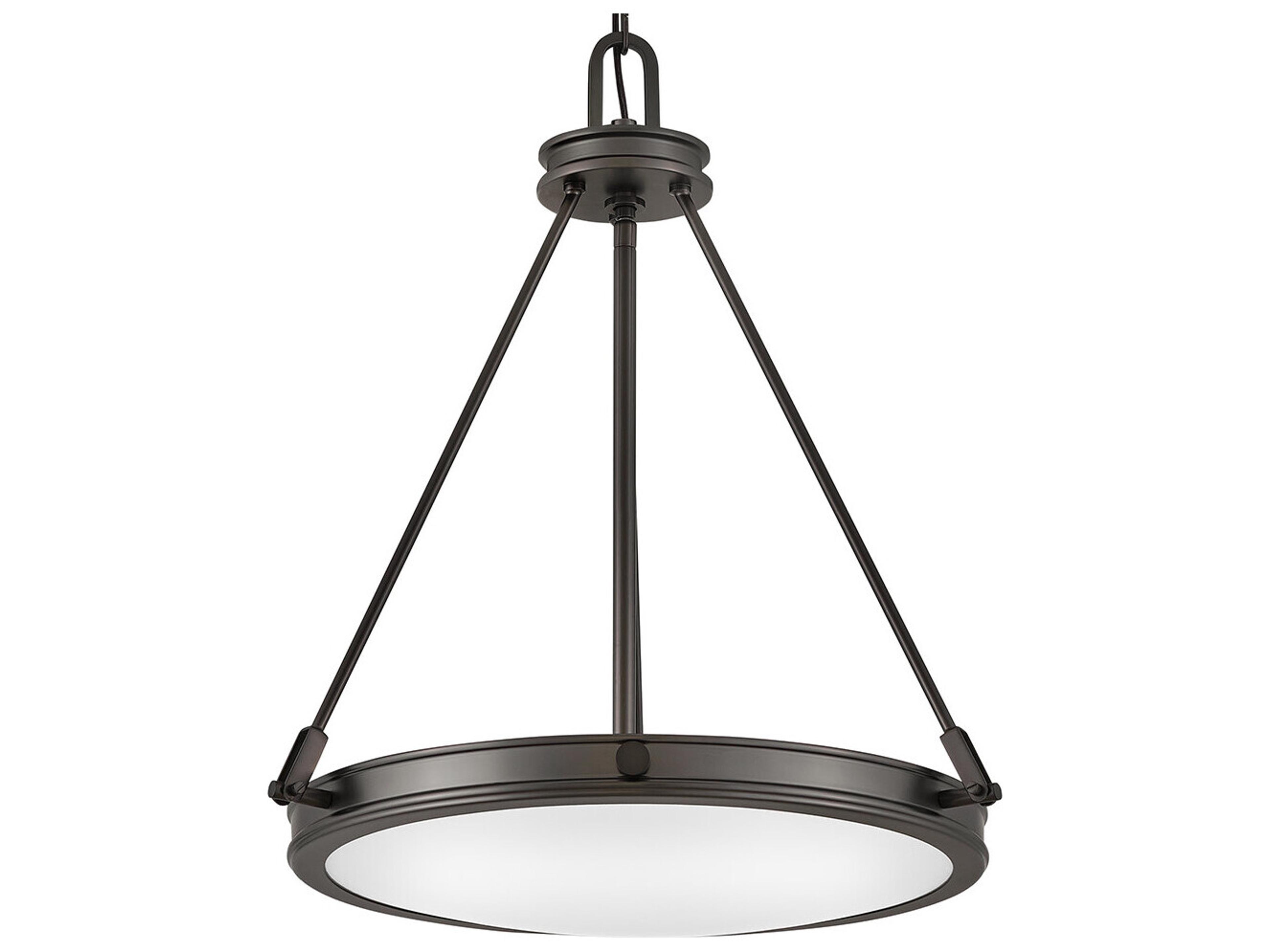 Hinkley Collier 4-Light Black Oxide Glass Bowl Pendant