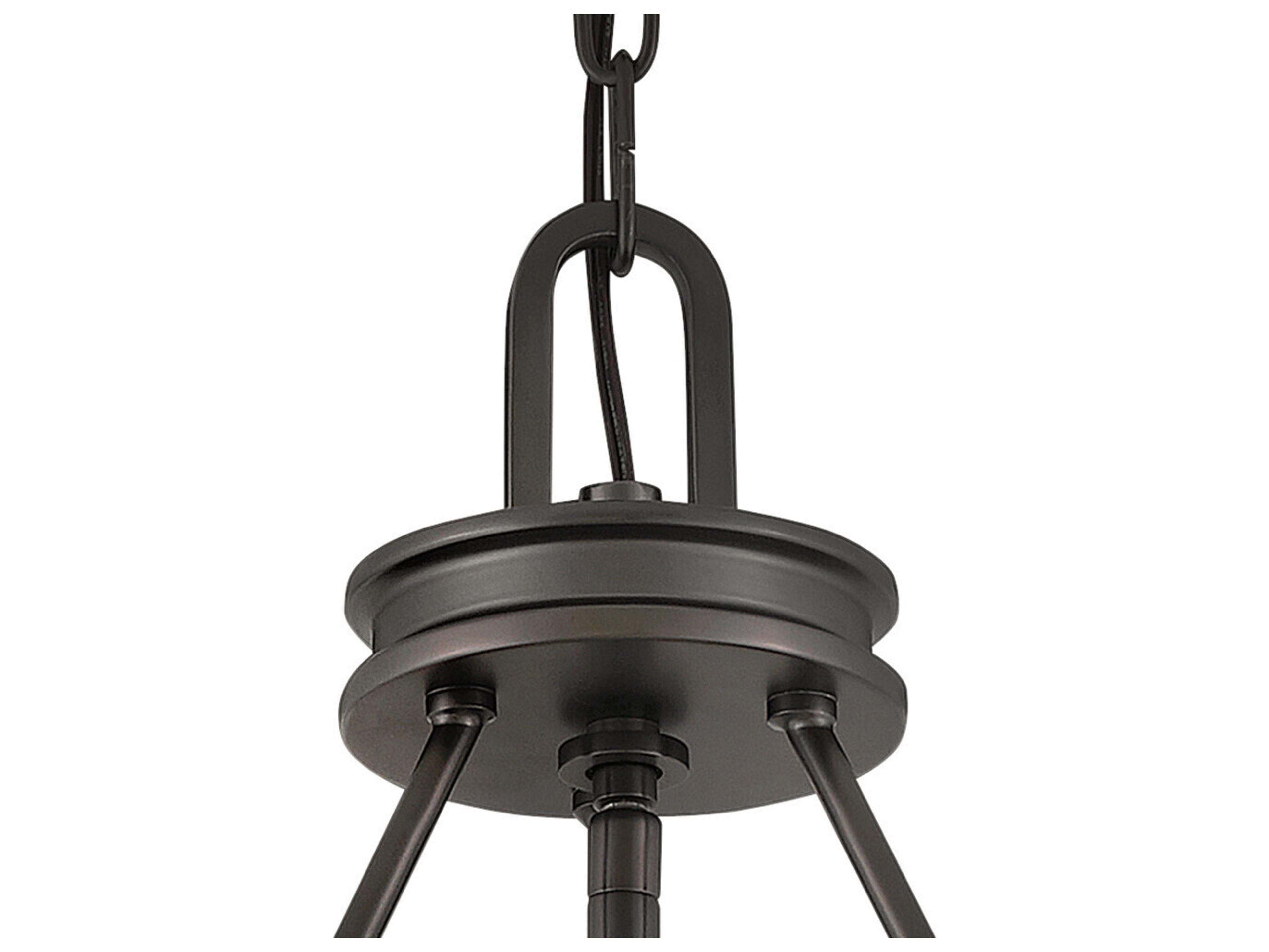 Hinkley Collier 4-Light Black Oxide Glass Bowl Pendant