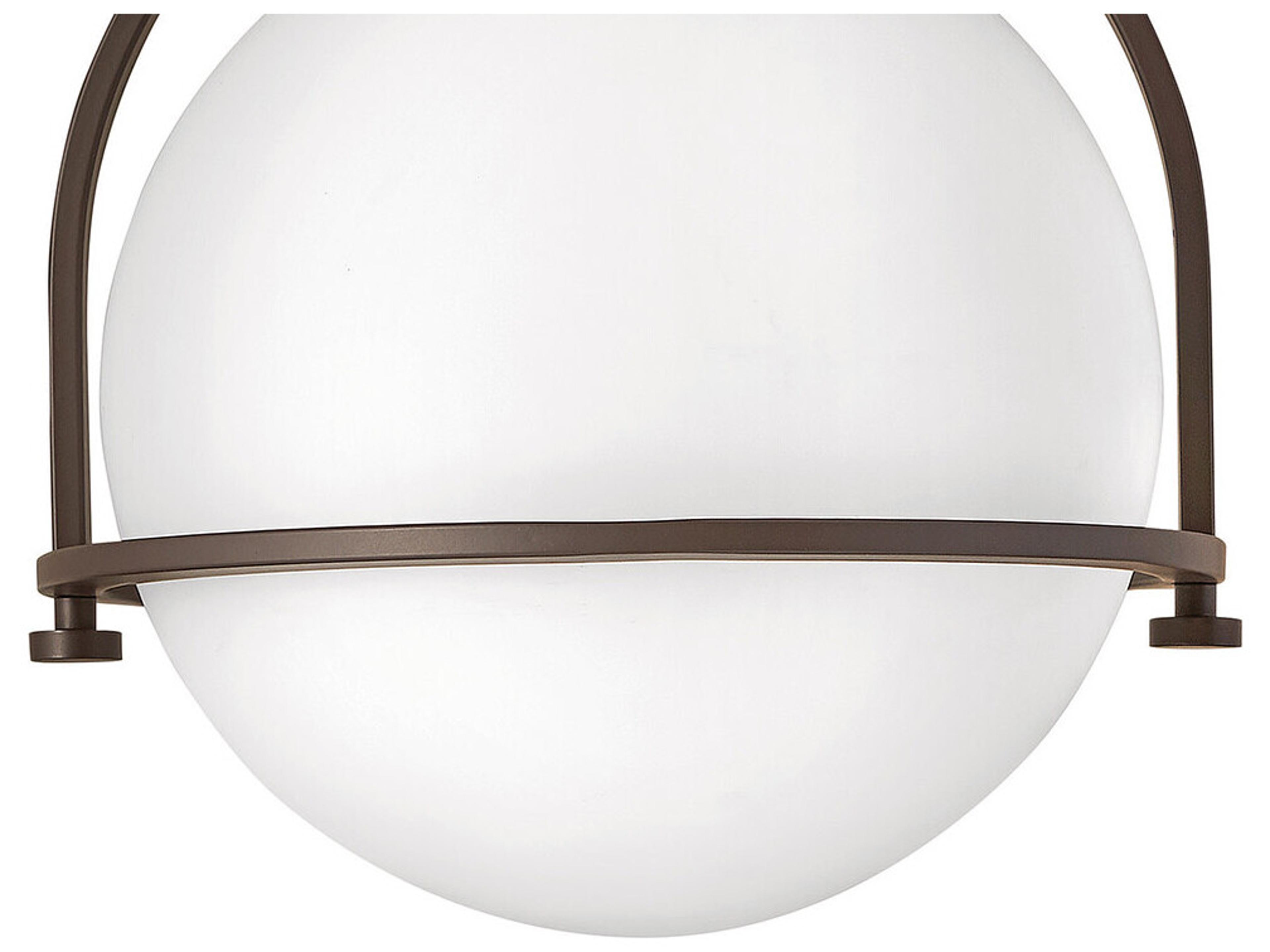 Hinkley Somerset 1-Light Buckeye Bronze Globe Semi Flush Mount