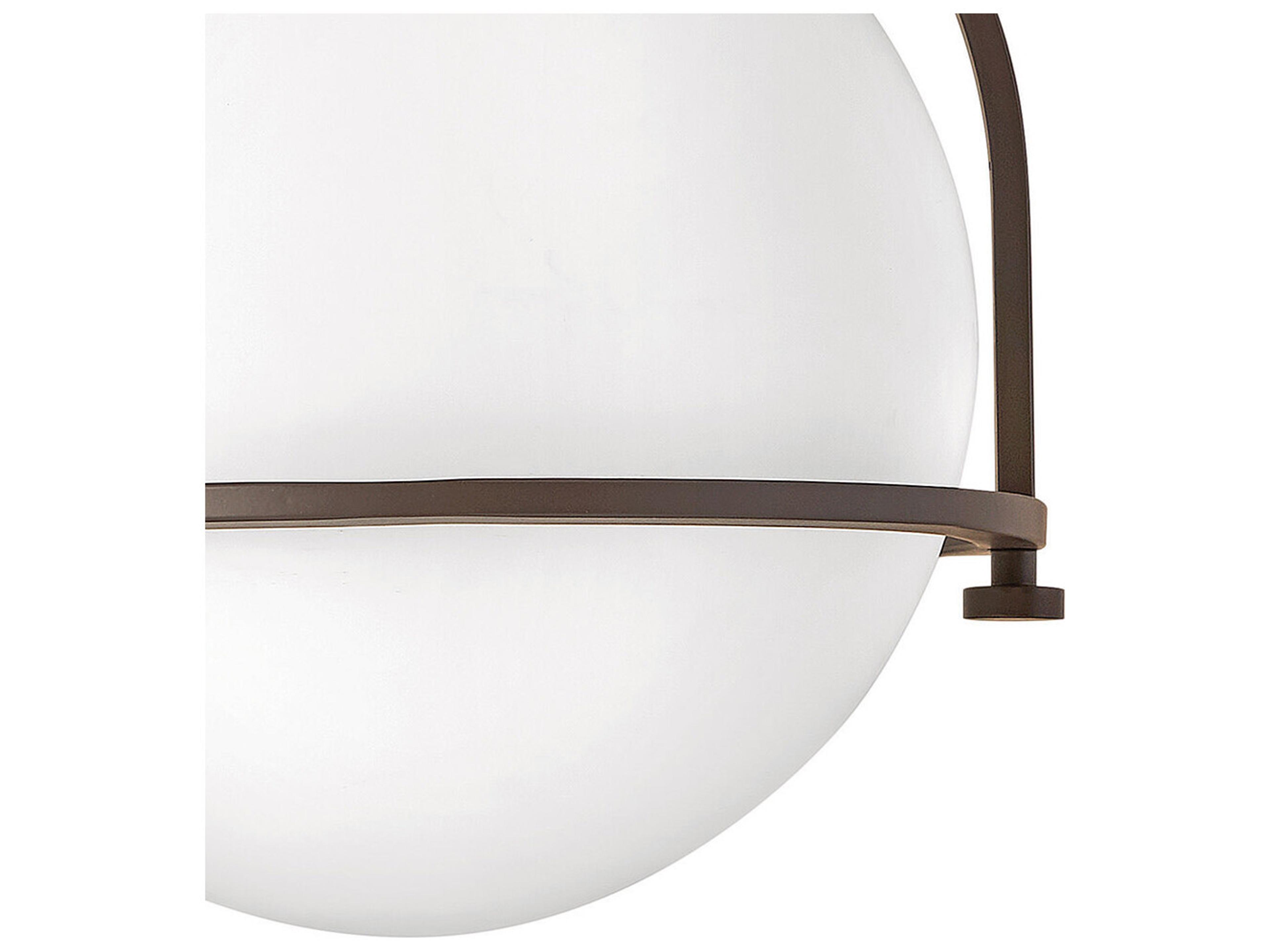 Hinkley Somerset 1-Light Buckeye Bronze Globe Semi Flush Mount