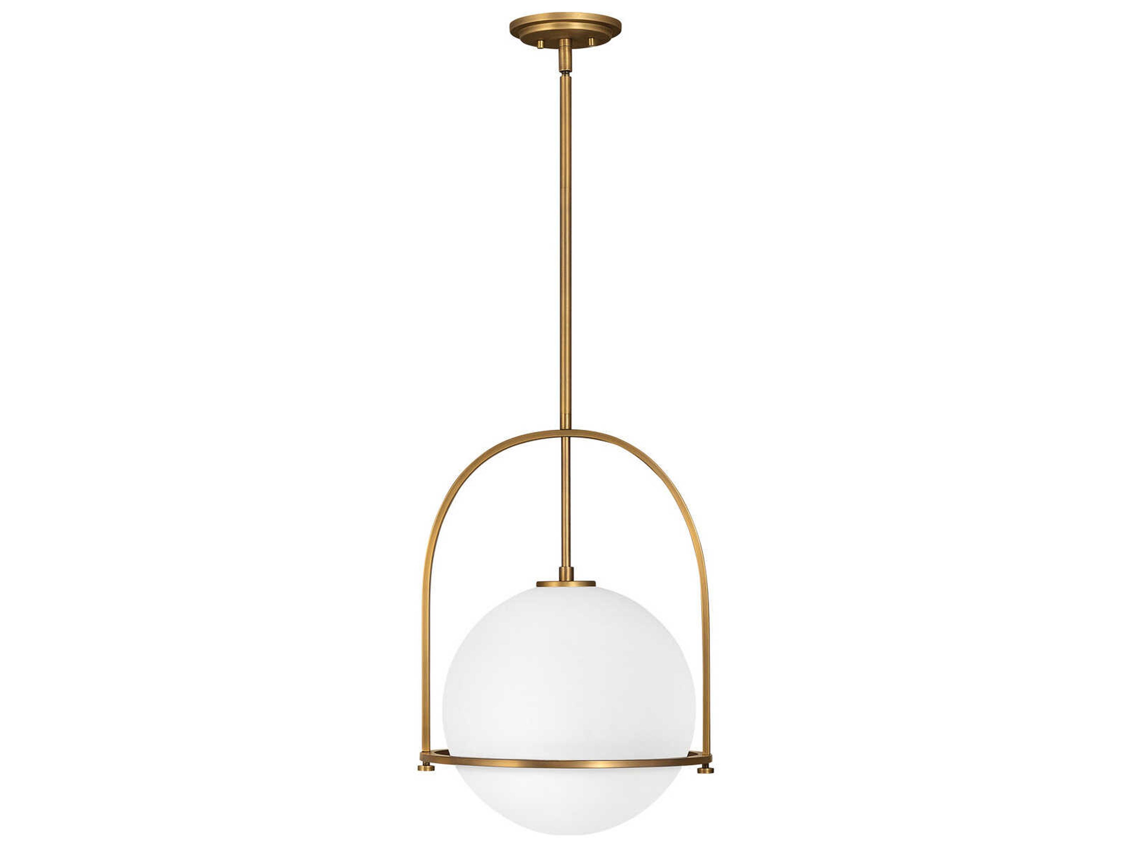 Somerset 1-Light Heritage Brass Globe Pendant