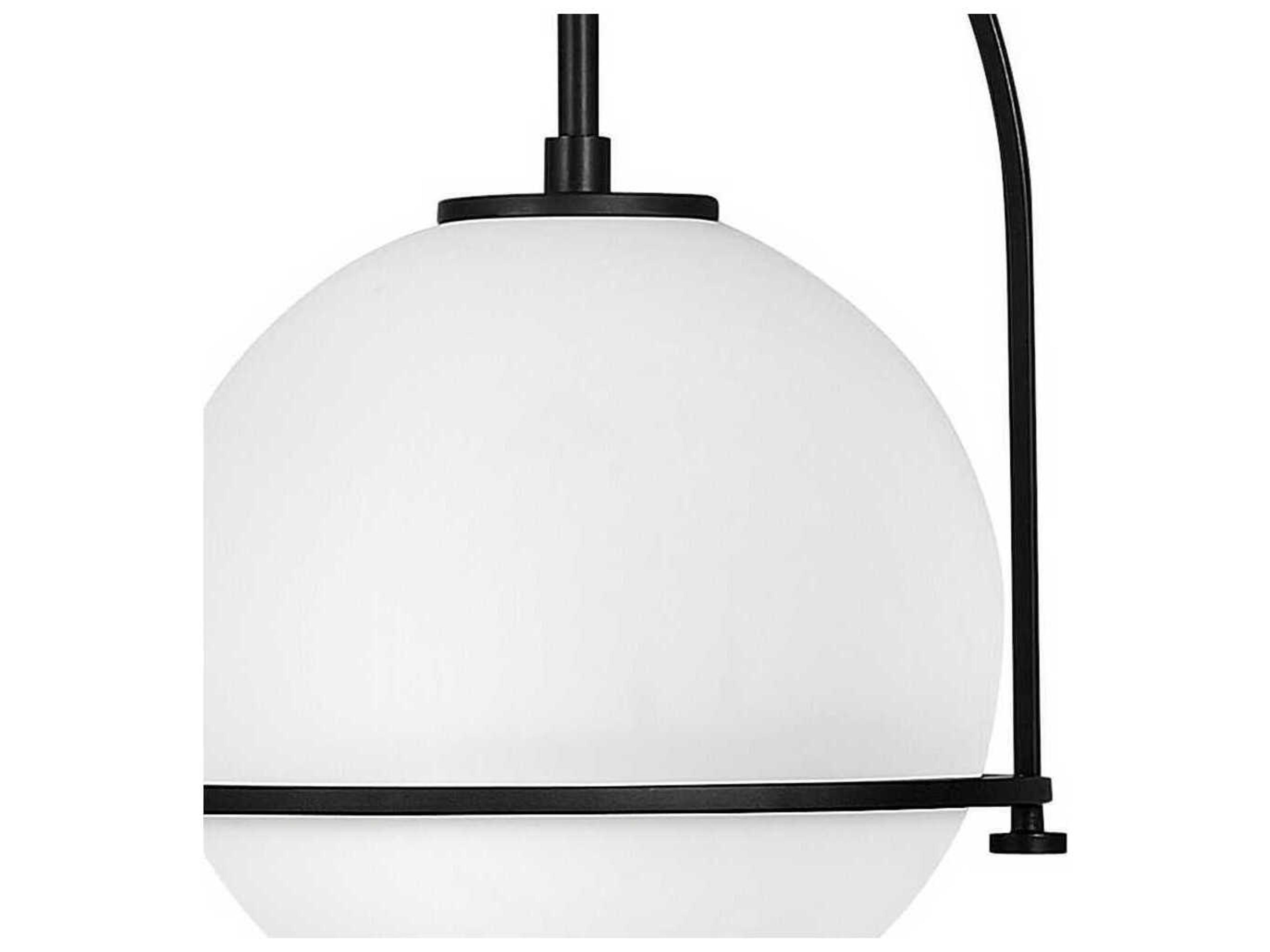 Hinkley Somerset 1-Light Black Glass Globe Mini Pendant